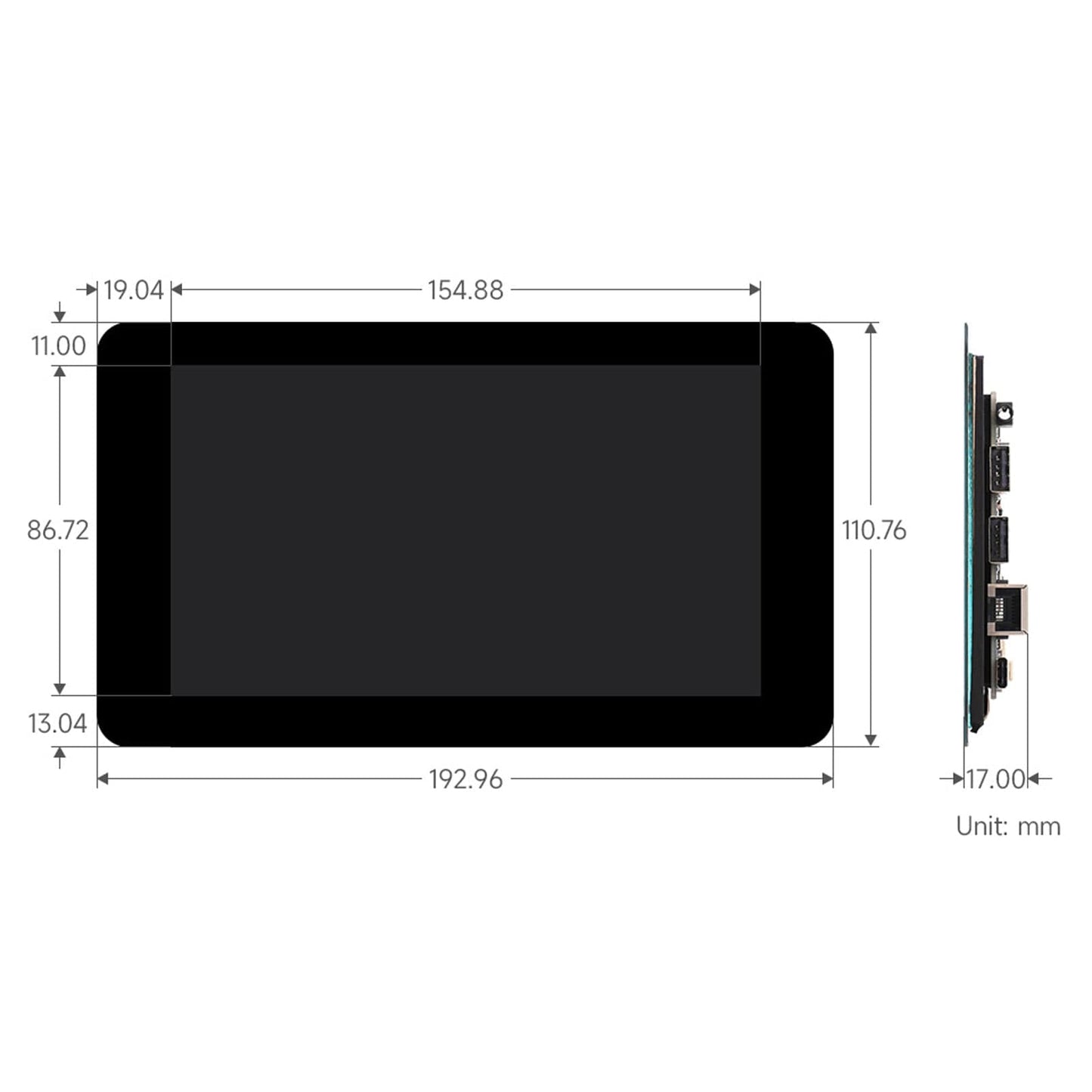 7″ Touch Display Kit For Raspberry Pi Zero