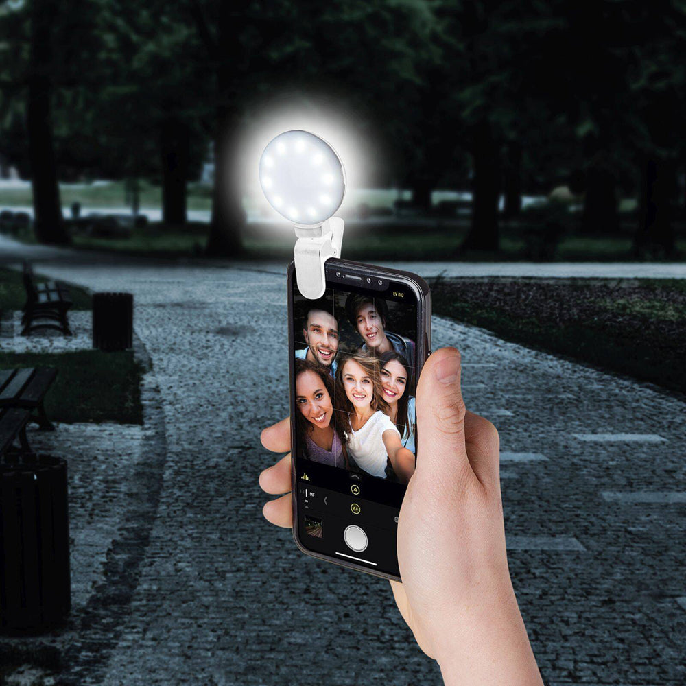 Celly Click Universal Phone Selfie Light with 3 Tones (White)