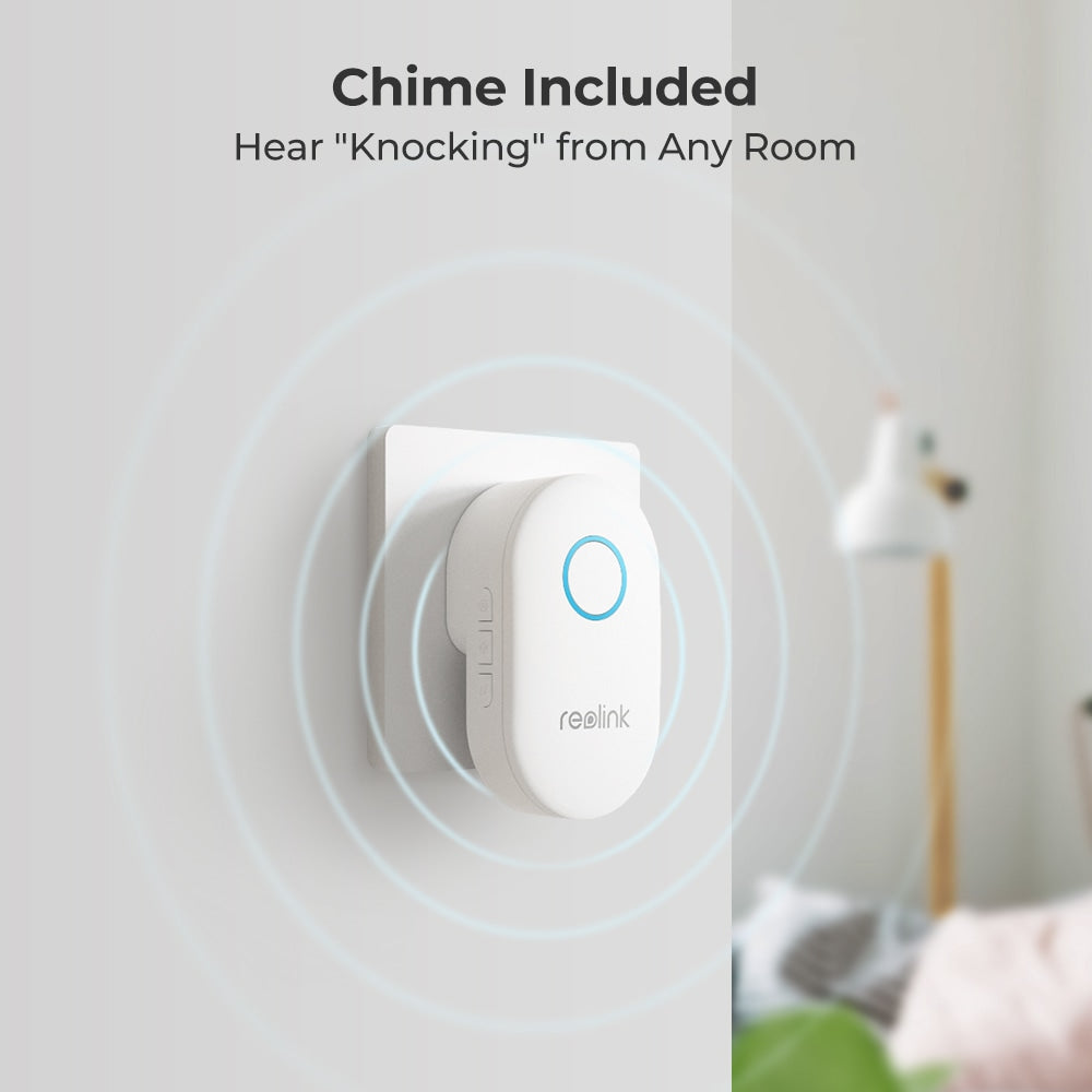 Reolink Wired Smart WiFi 2K+ Video Doorbell Outdoor Security Camera Package