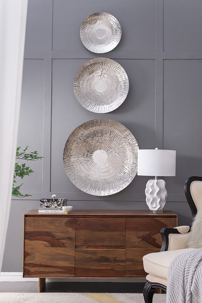3-Piece Wall Art with Stainless Steel Frame