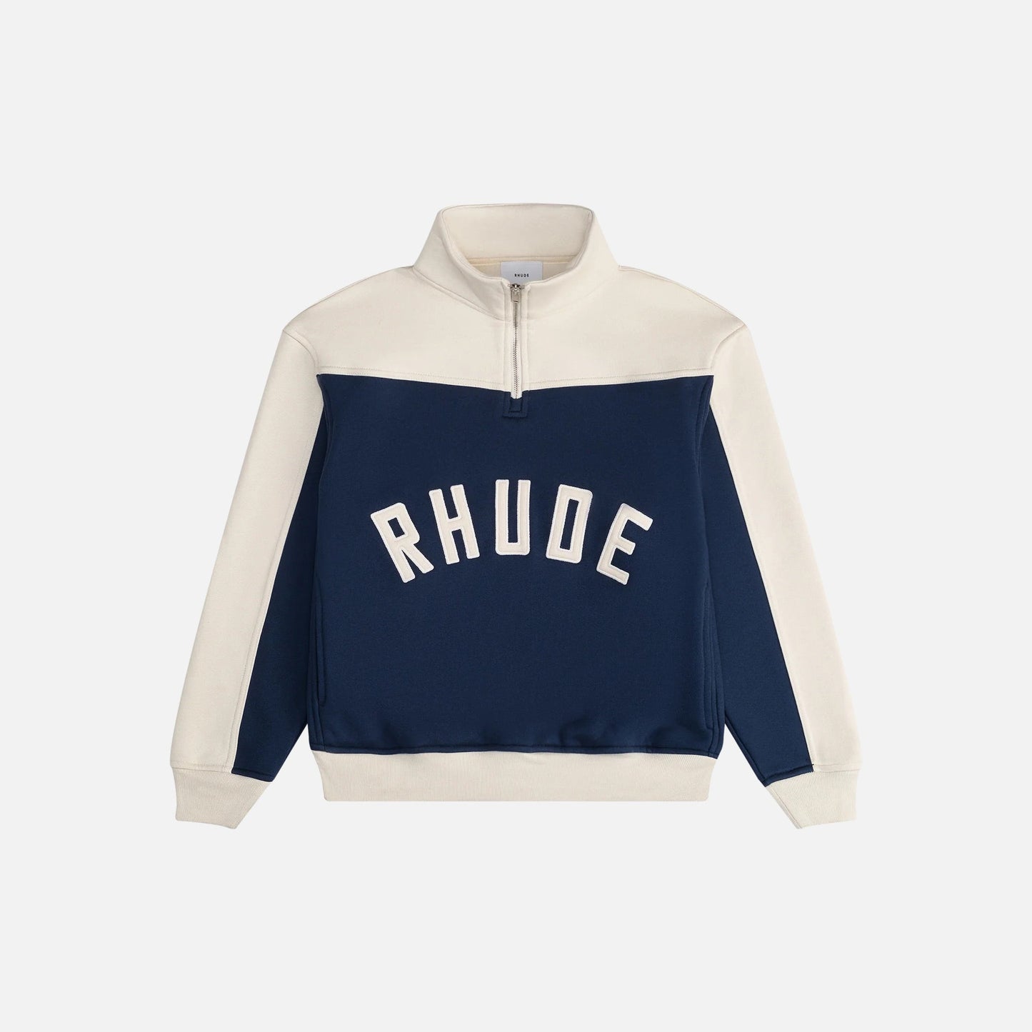 Rhude Contrast Quarter-Zip Varsity - Midnight Blue