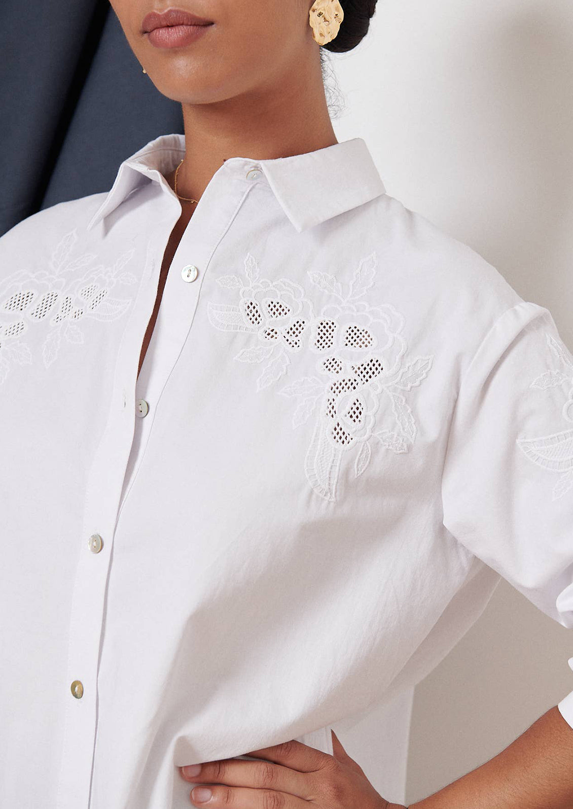 Winifred Embroidered Yoke Shirt