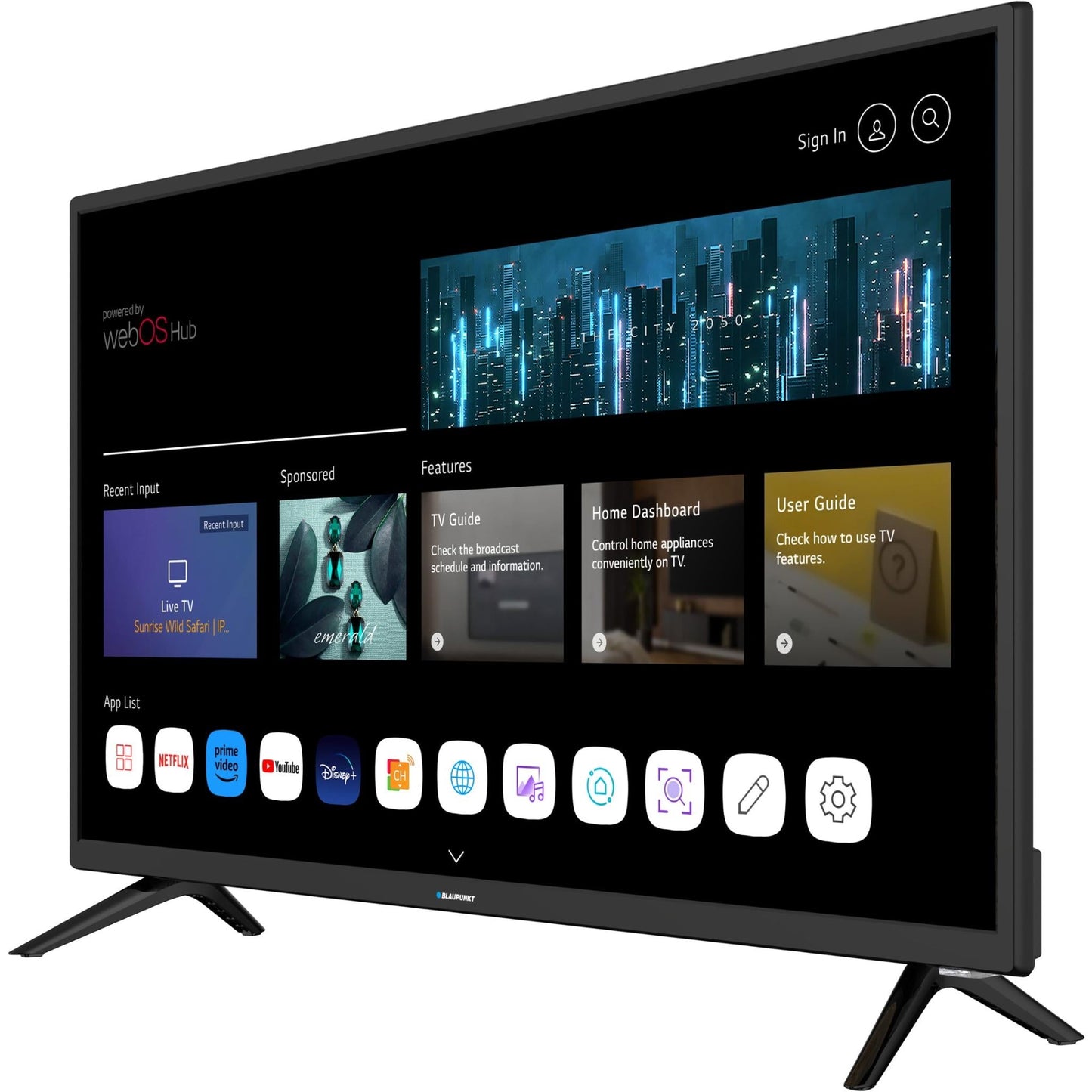 Blaupunkt 32" HD Smart TV with DVD and 12V Car Charger