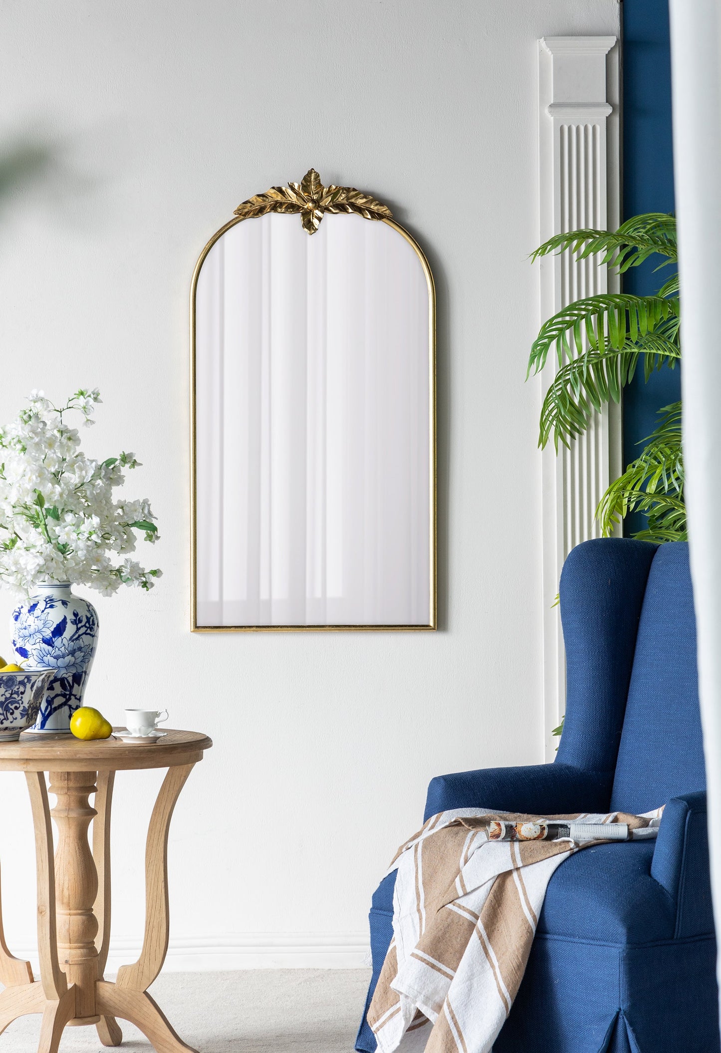 Wonderer Arched Wall Mirror with Metal Frame