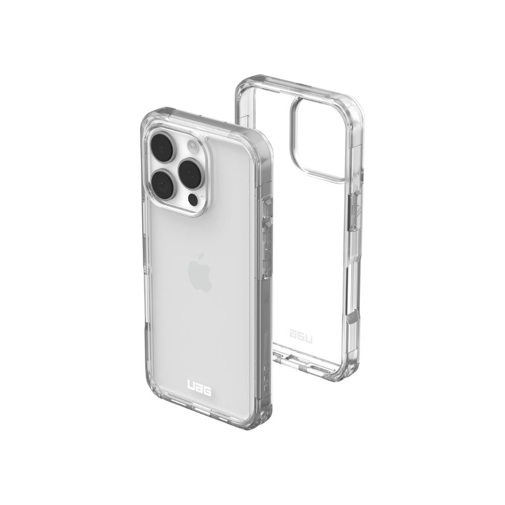 URBAN ARMOR GEAR Plyo Case for iPhone 16 Pro - Drop-Resistant, Wireless Charging (Clear)