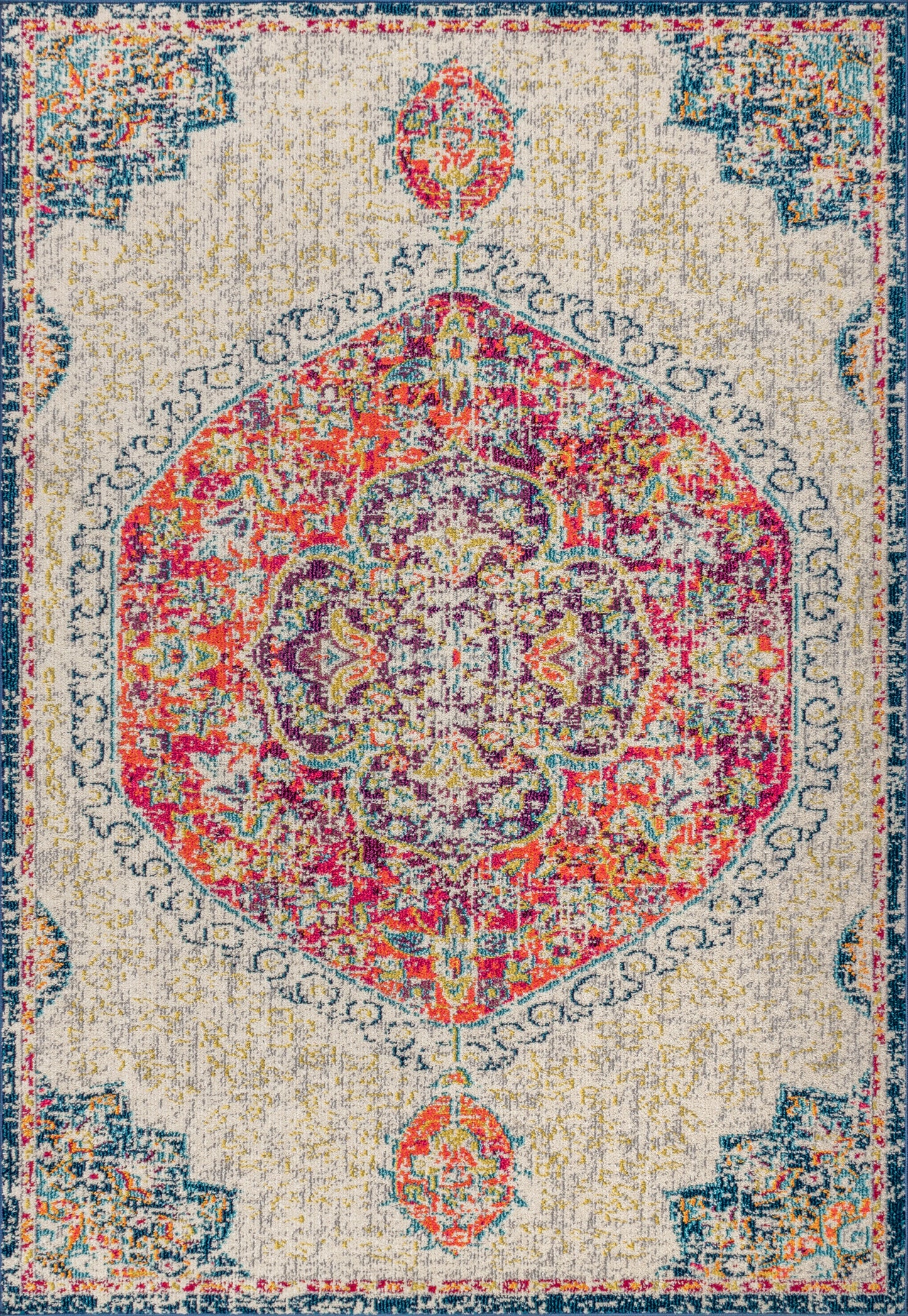 Bohemian FLAIR Boho Vintage Medallion Area Rug
