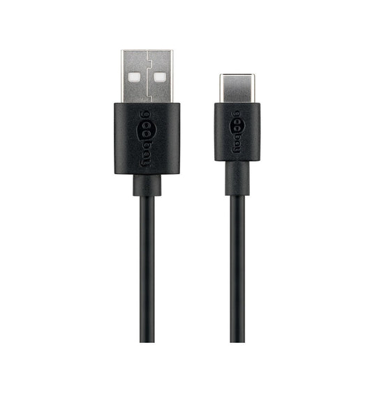 Goobay USB-A to USB-C 2.0 cable 0.1M (Black)