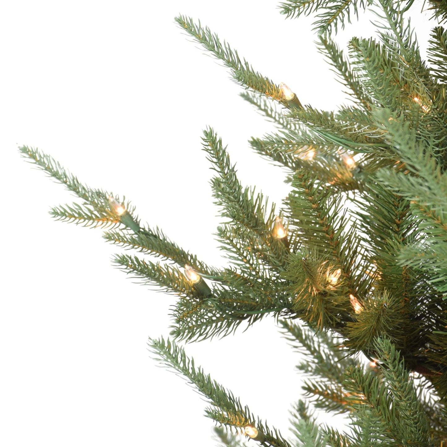 7.5 ft Pre-lit Hillside Spruce Artificial Christmas Tree with 450 Ul Clear Lights Metal Stand - Green