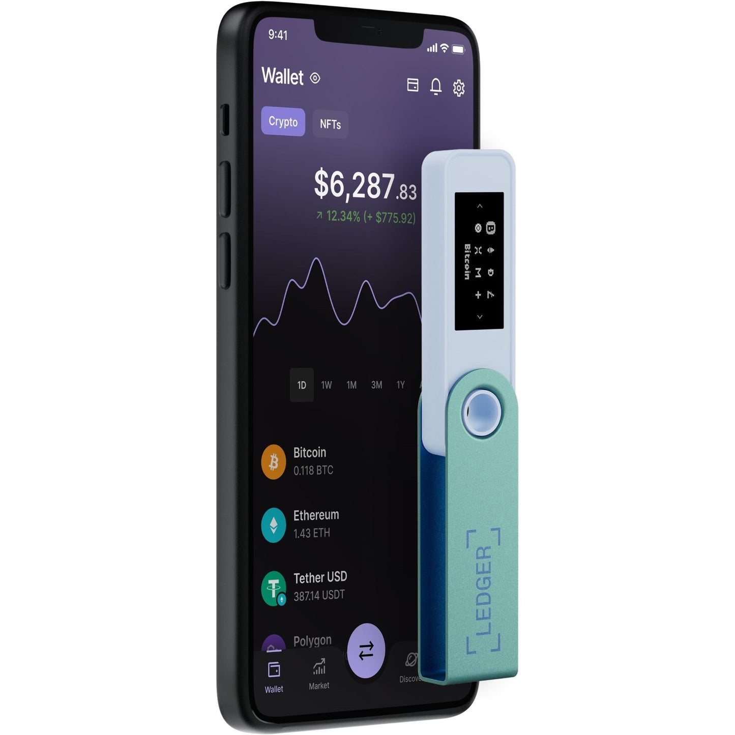 Ledger Nano S Plus Digital Wallet (Pastel Green)