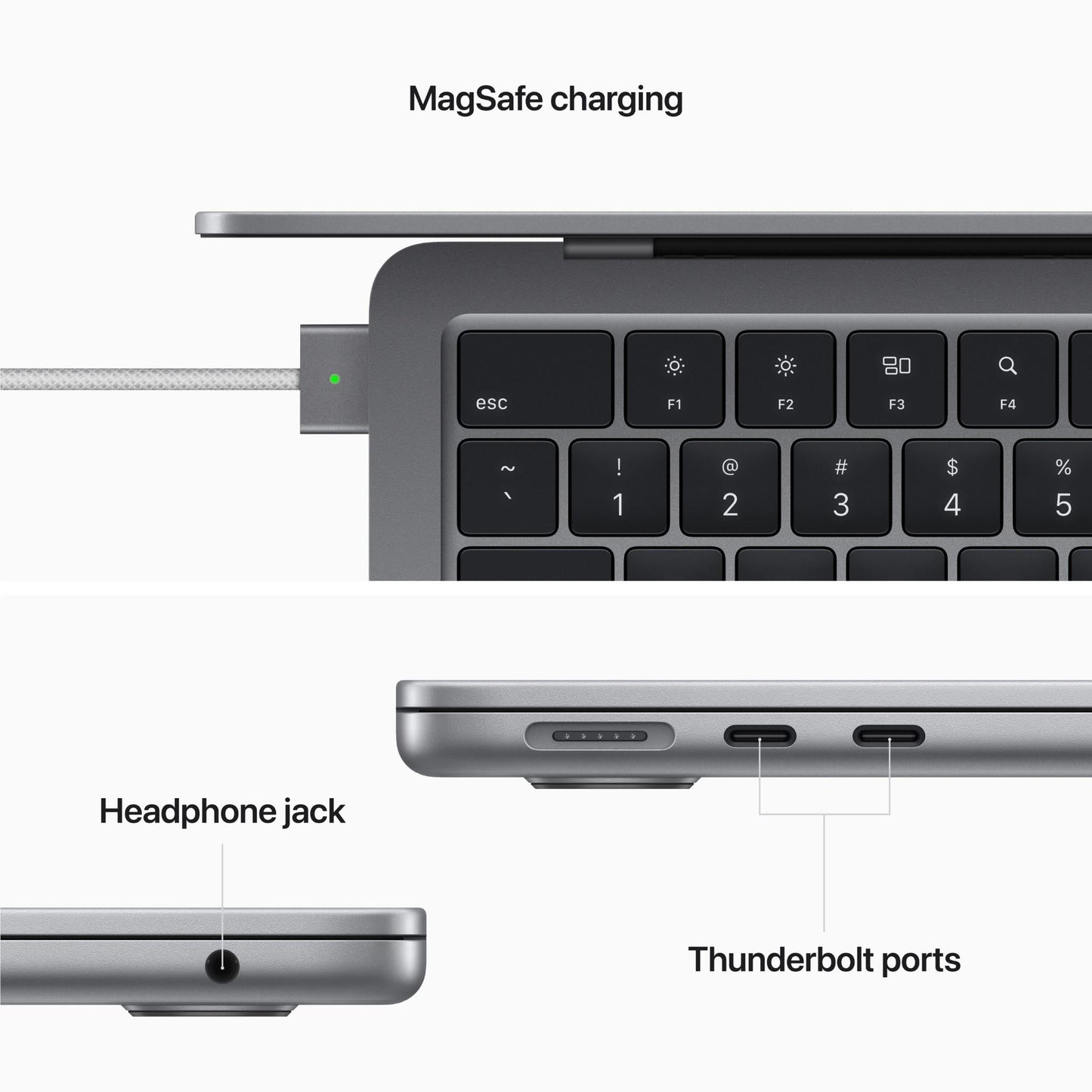 Apple MacBook Air 13-inch with M2 Chip, 256GB/16GB (Space Grey)[2024]
