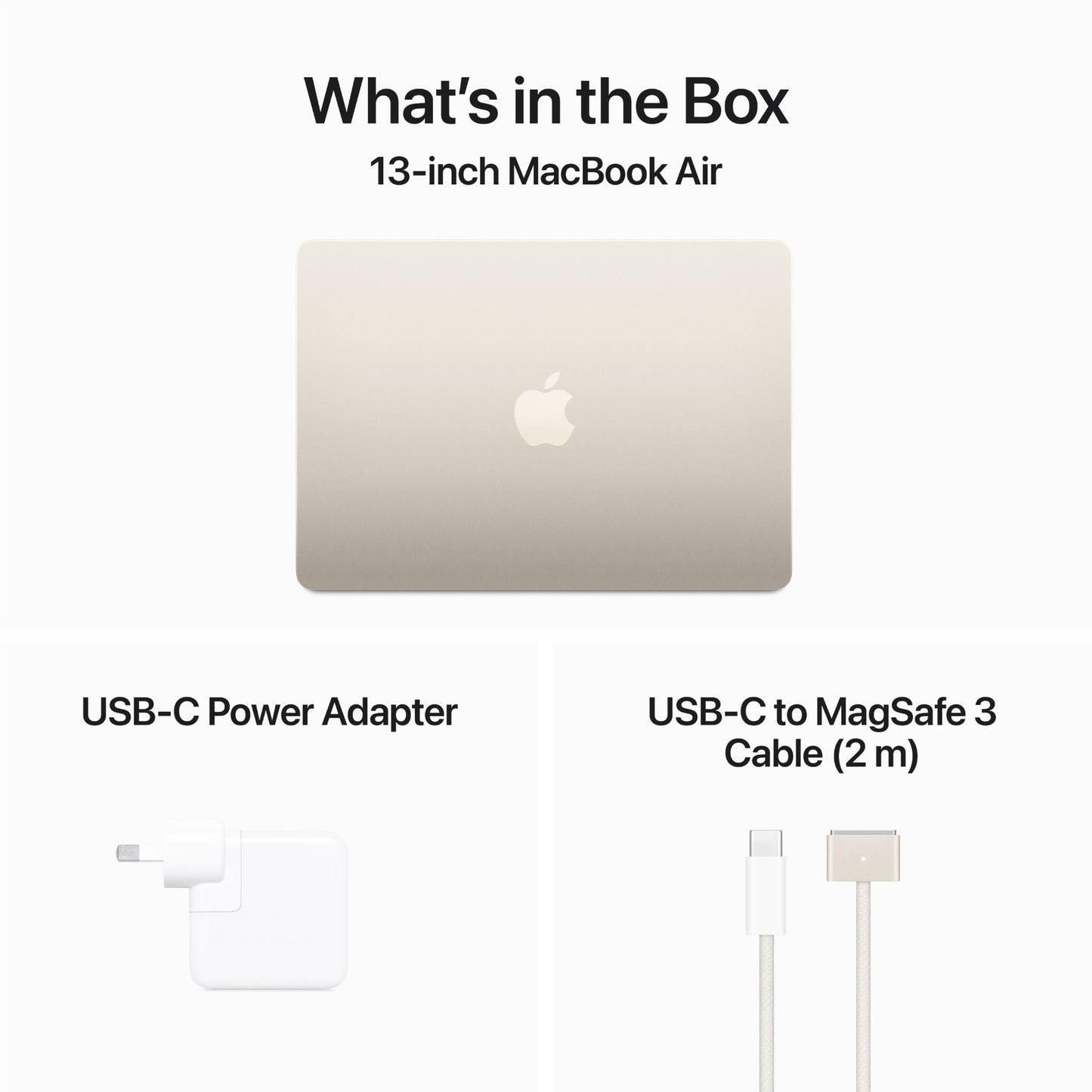 Apple MacBook Air 13-inch with M3 Chip, 512GB/24GB (Starlight)