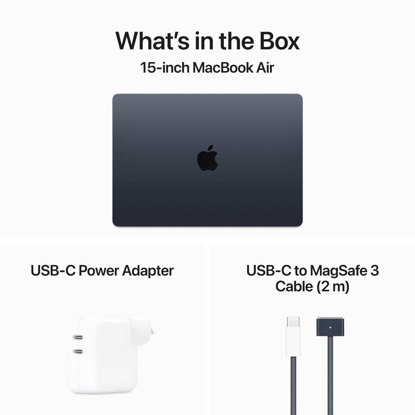 Apple MacBook Air 15-inch with M3 Chip, 256GB/16GB (Midnight)