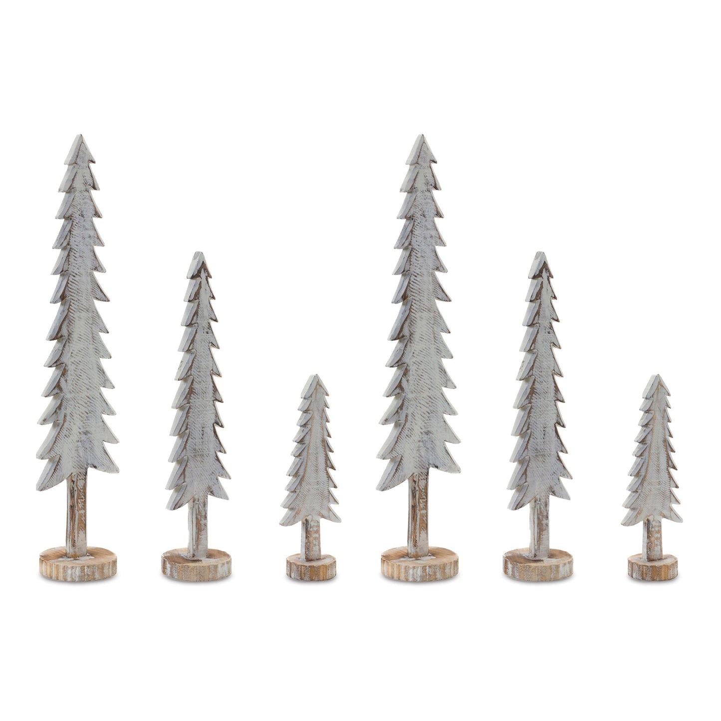 Wood Tabletop Pine Tree, Set of 3
