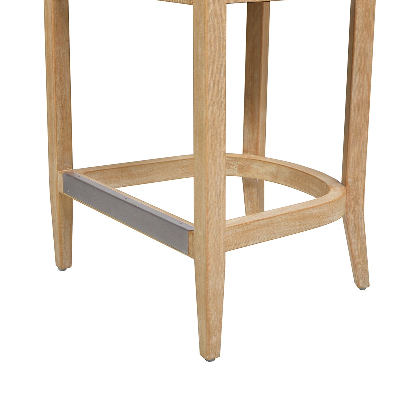 Pyrla 26" Upholstered Counter Stool with Curved Cane Back and Wood Legs