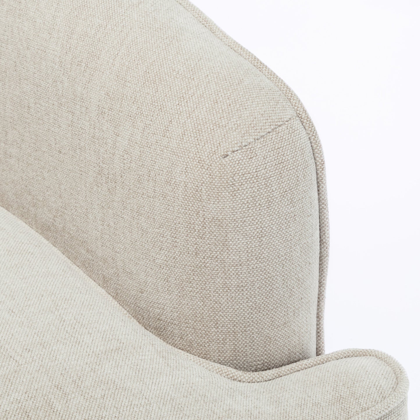 Upholstered Arm Chair with Scalloped Back and Lumbar Pillow