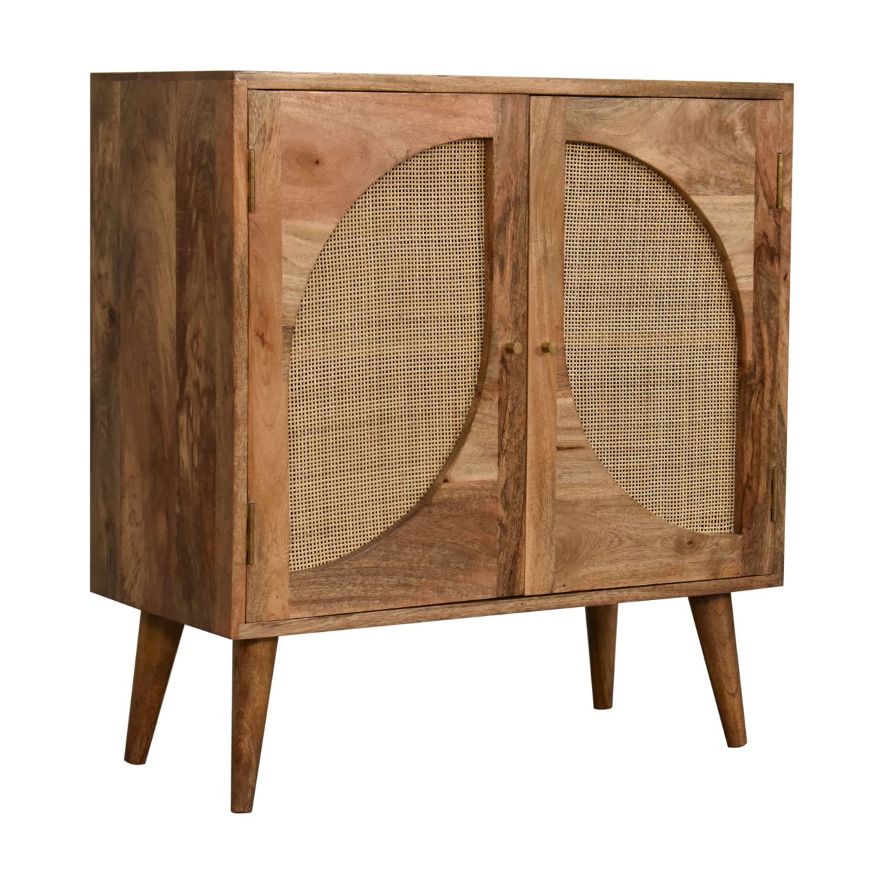 Wood Close-knit Leaf Cabinet with 2 Shelves
