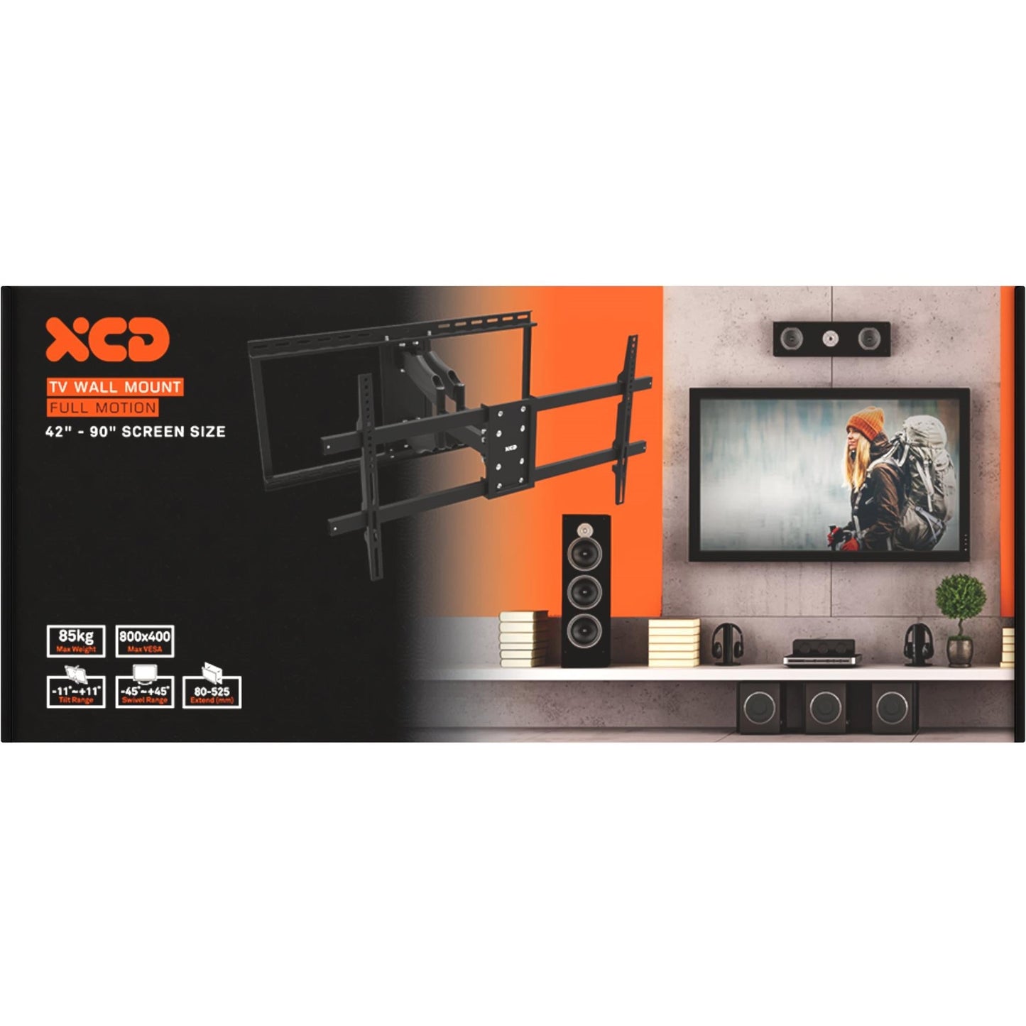 XCD Extra Large Full Motion Wall Mount (42-90")