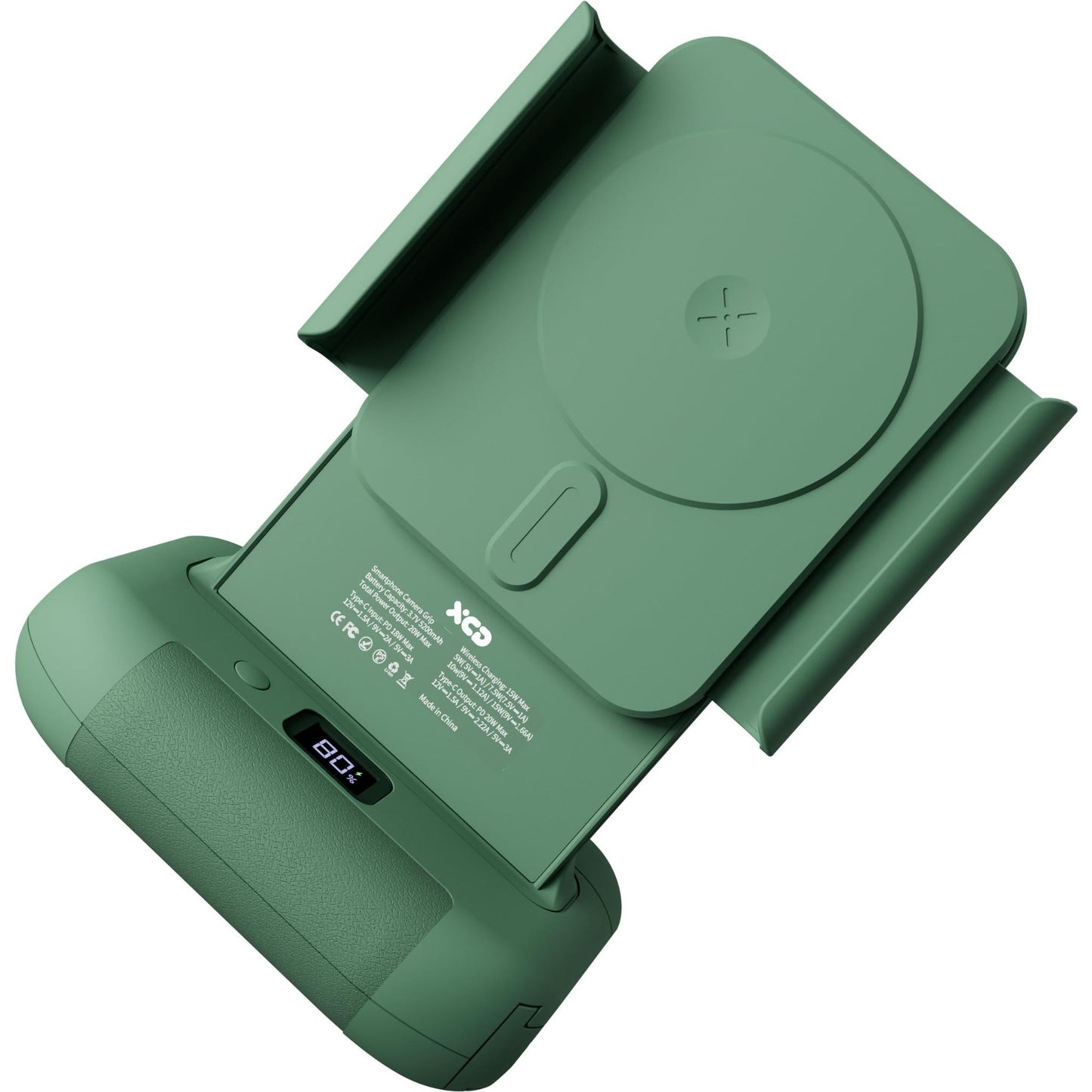 XCD Bluetooth Smart Phone Camera Grip and Charging Stand (Green)