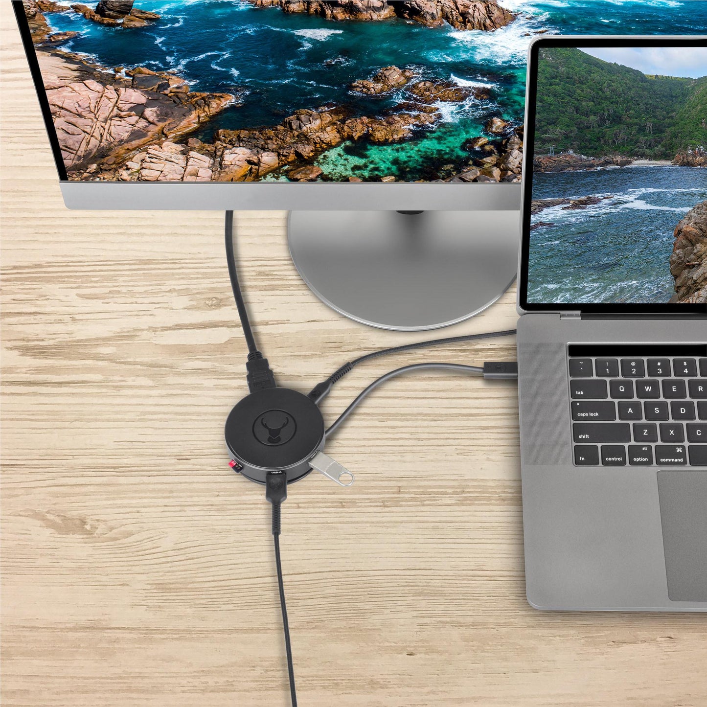 Bonelk USB-C to 6in1 Multiport Travel Hub (Black)