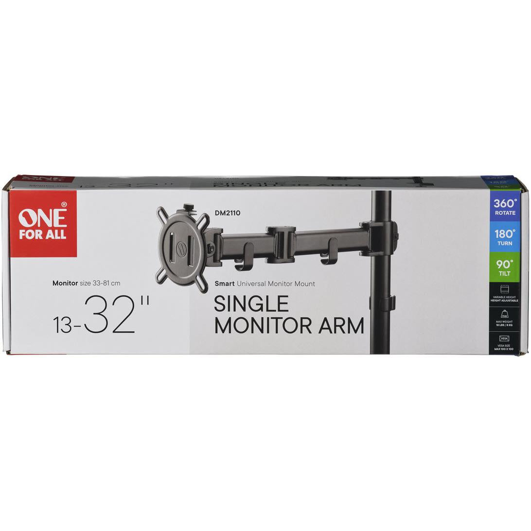 One For All Smart series Single Monitor Arm - Black