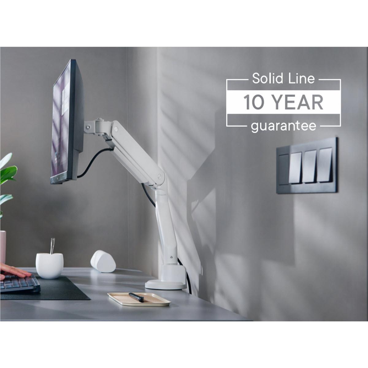 One For All Solid Series Single Monitor Arm (White)
