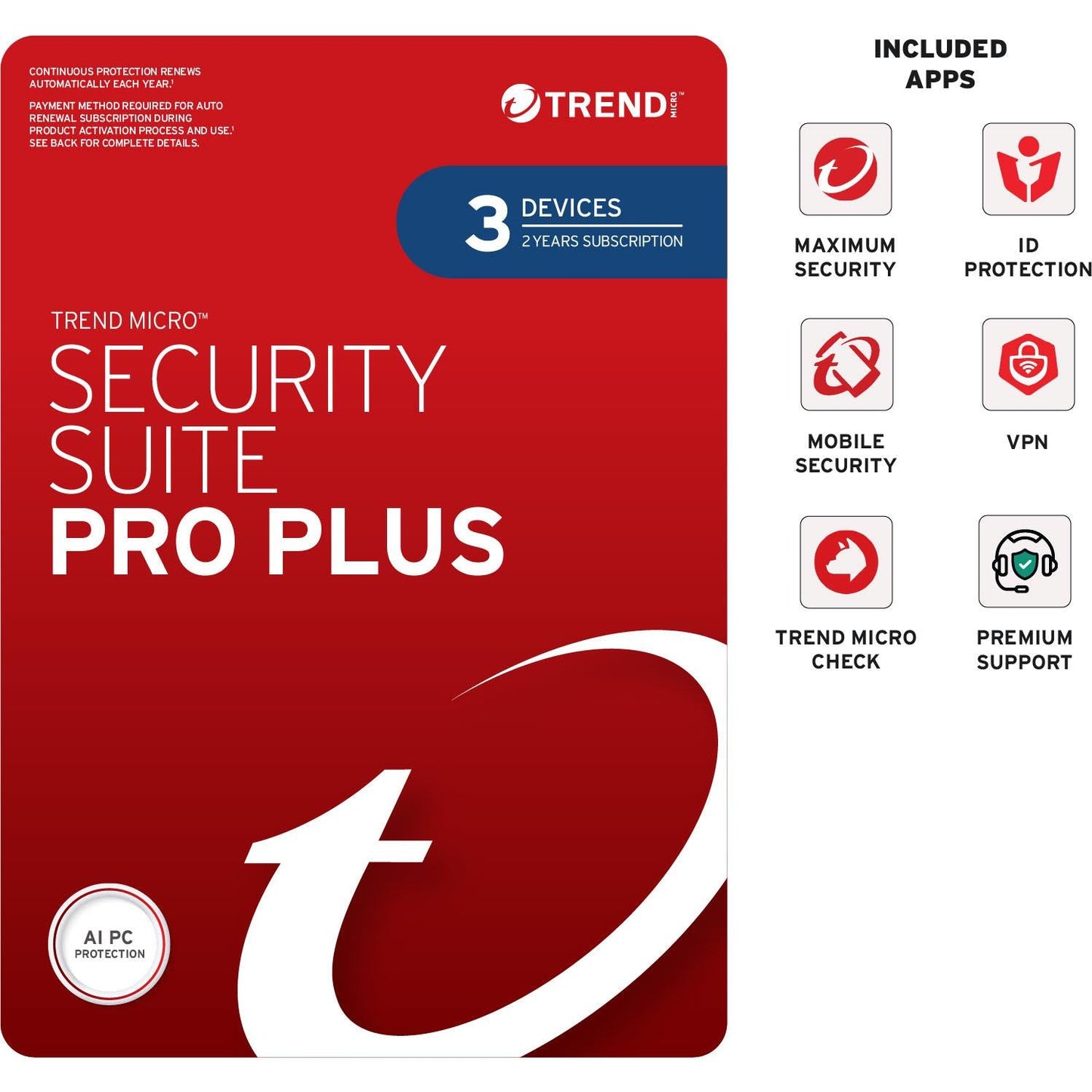 Tren Micro Device Security Pro Plus (3-Device, 2 Year) [Digital Download]