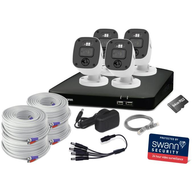 Swann Swannforce 1080P DVR 65GB Security Camera (4 Pack)