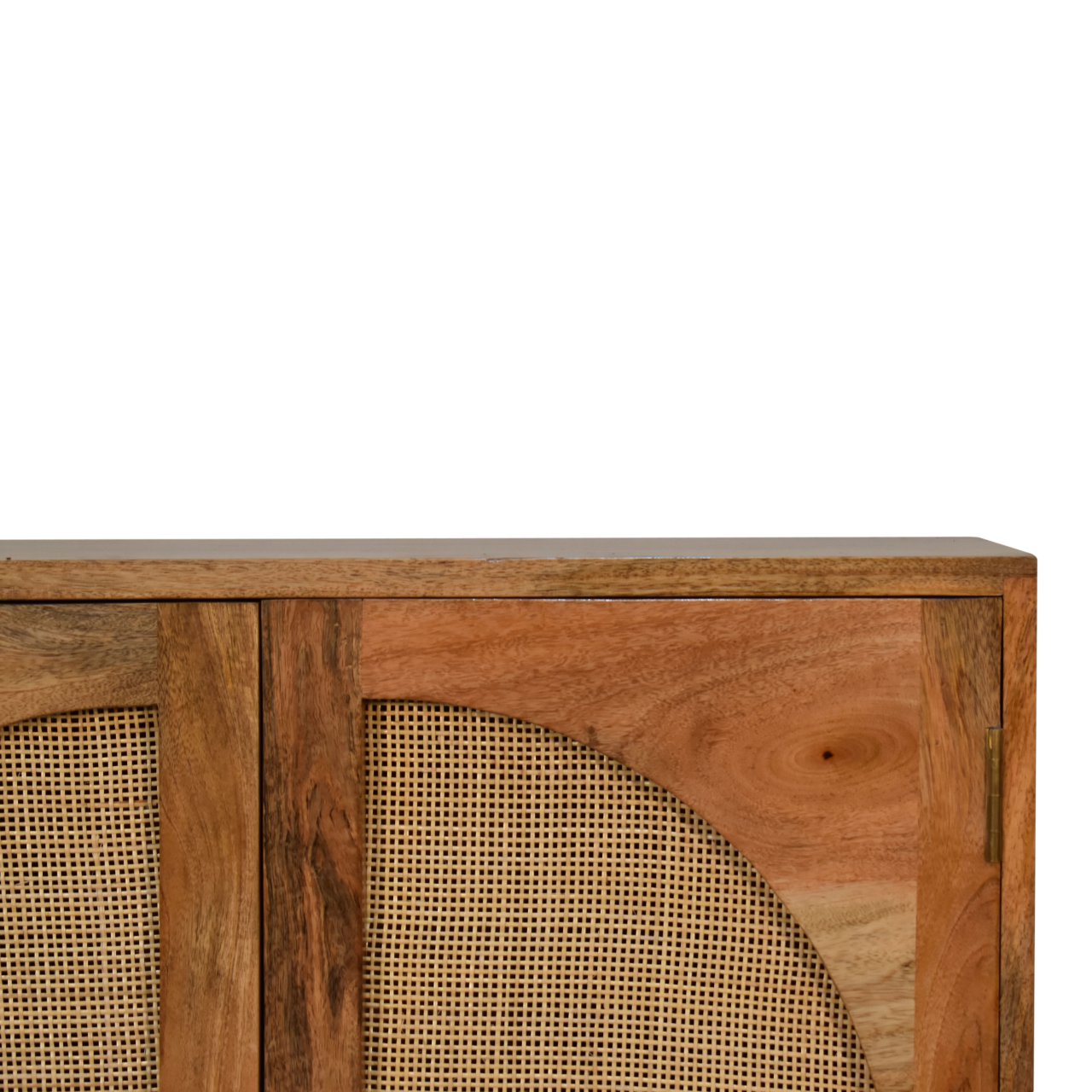 Wood Close-knit Leaf Cabinet with 2 Shelves