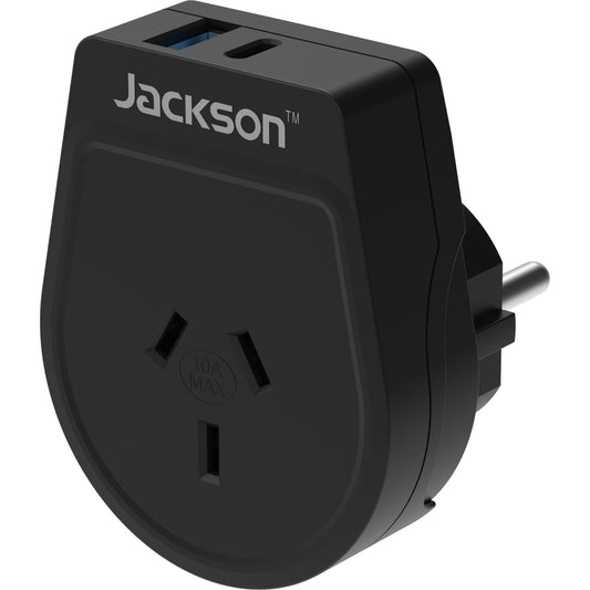 Jackson Outbound 20W Travel Adapter Europe with USB-A/C