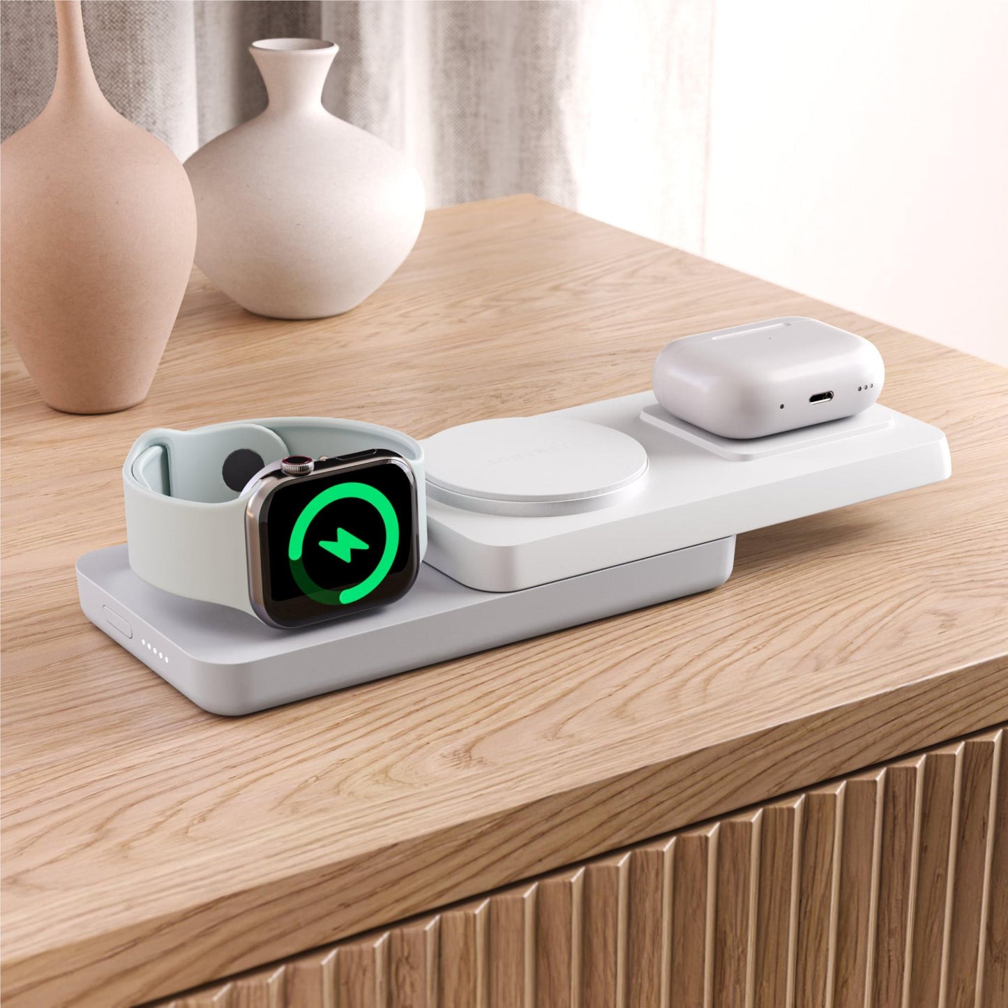 Journey GLYDE MagSafe 4-in-1 Travel Charger with 10K Power Bank (White)