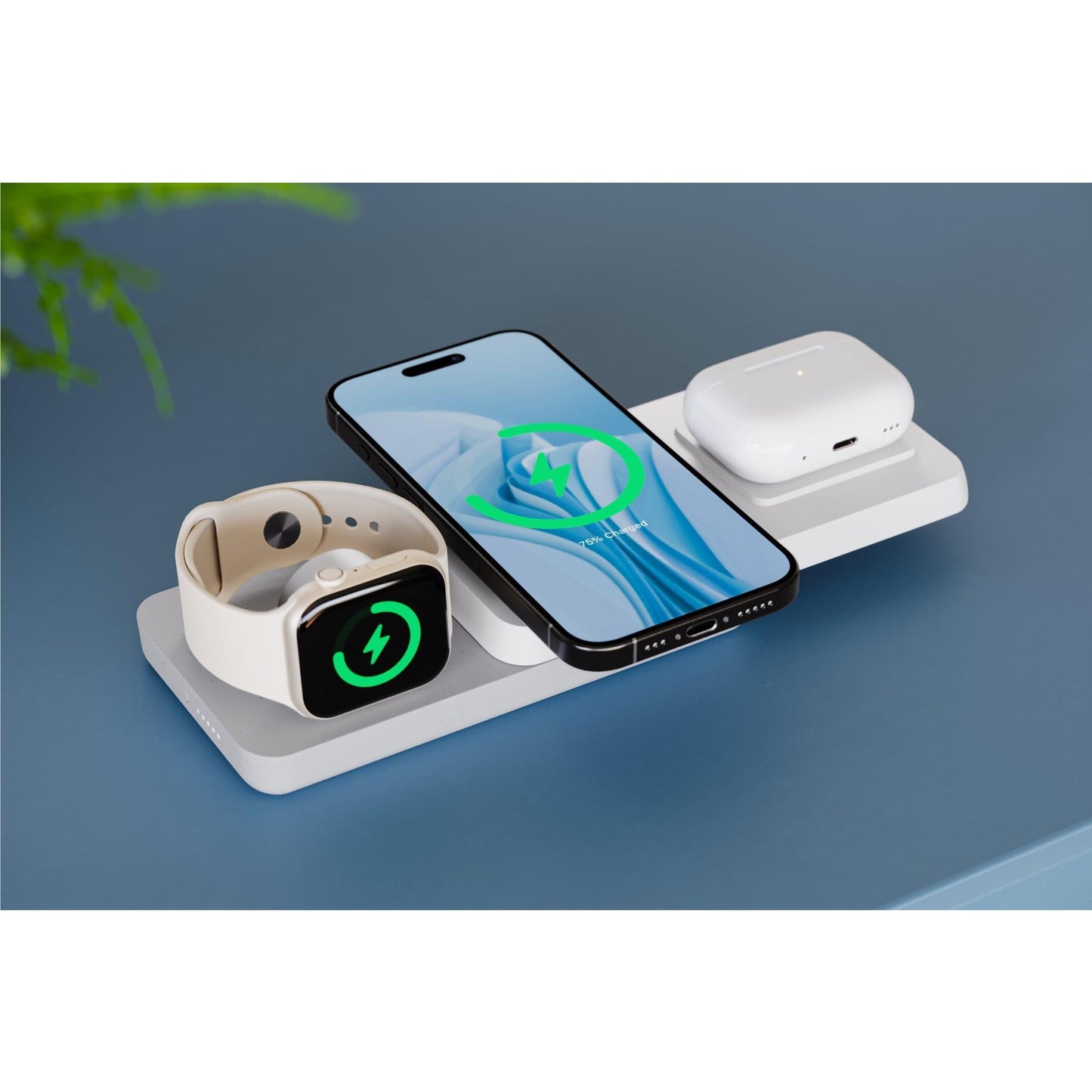 Journey GLYDE MagSafe 4-in-1 Travel Charger with 10K Power Bank (White)