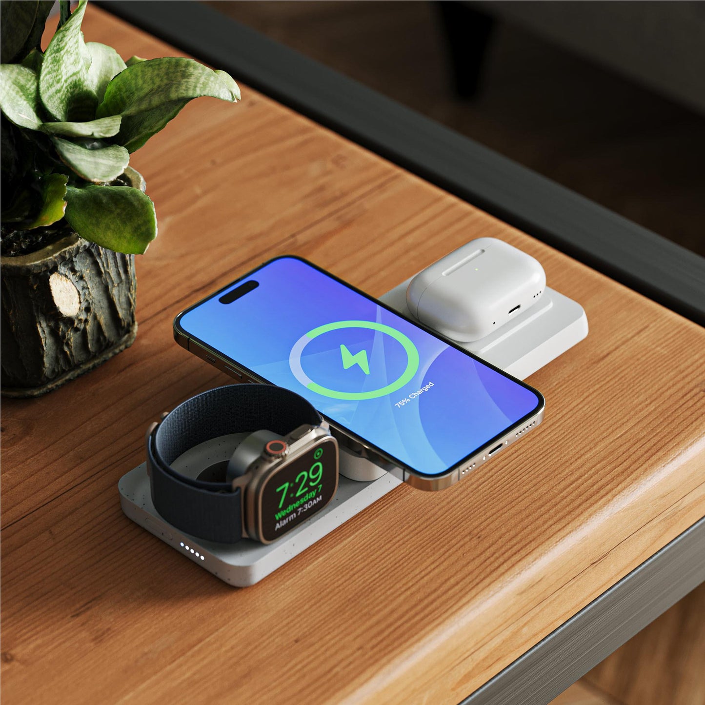 Journey GLYDE MagSafe 4-in-1 Travel Charger with 10K Power Bank (White)