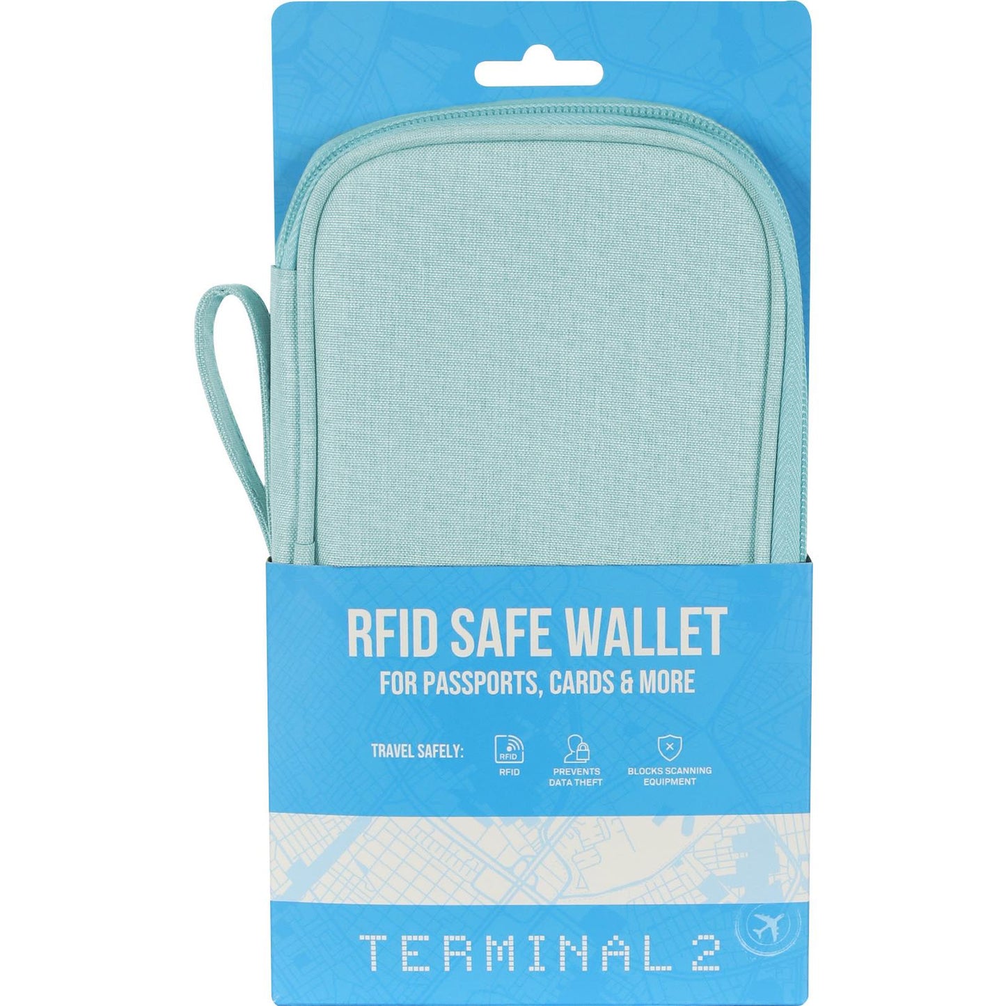 Terminal 2 Family RFID Passport Wallet (Blue)