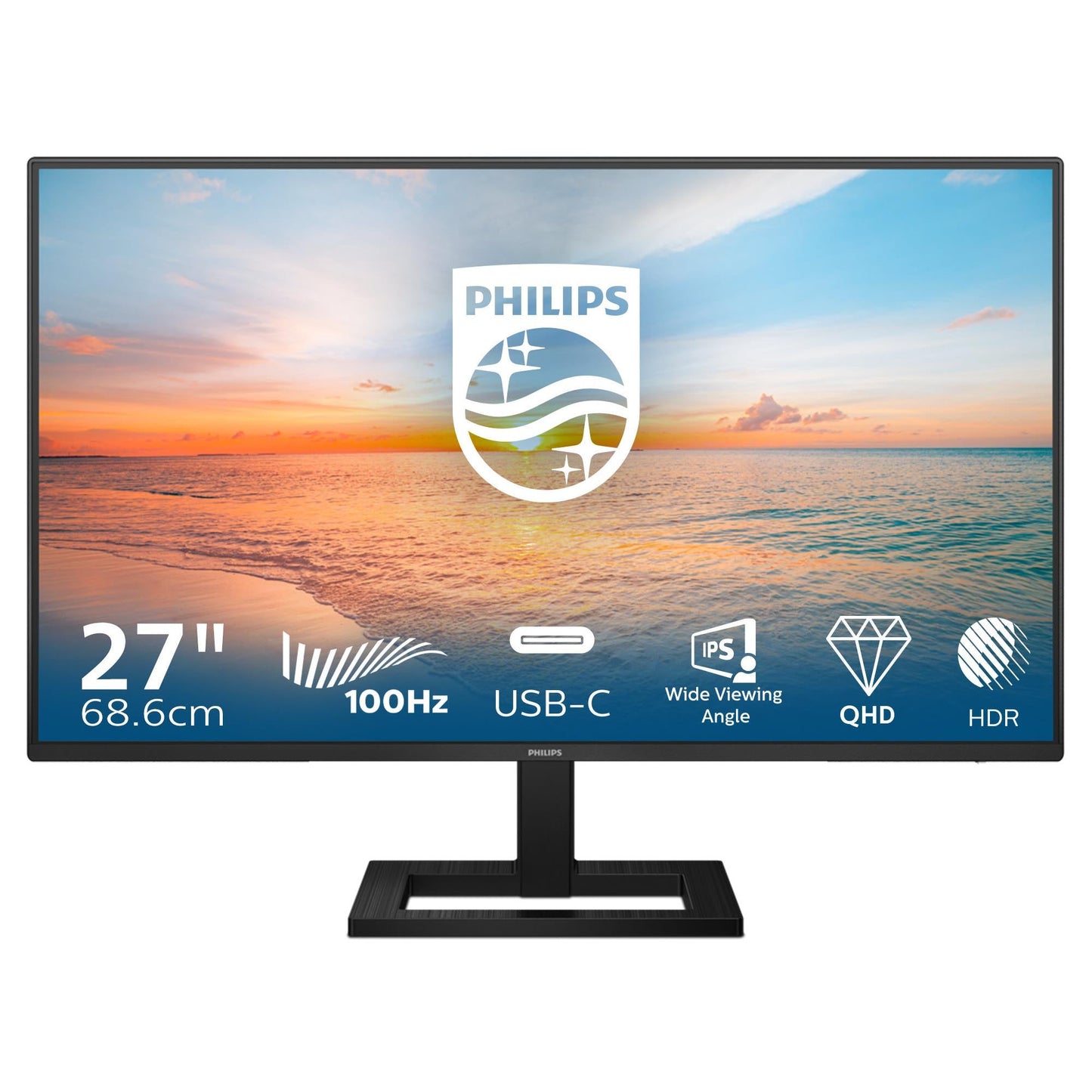 Philips 27E1N1600AE 27" QHD 100Hz IPS Monitor with USB-C and Speaker