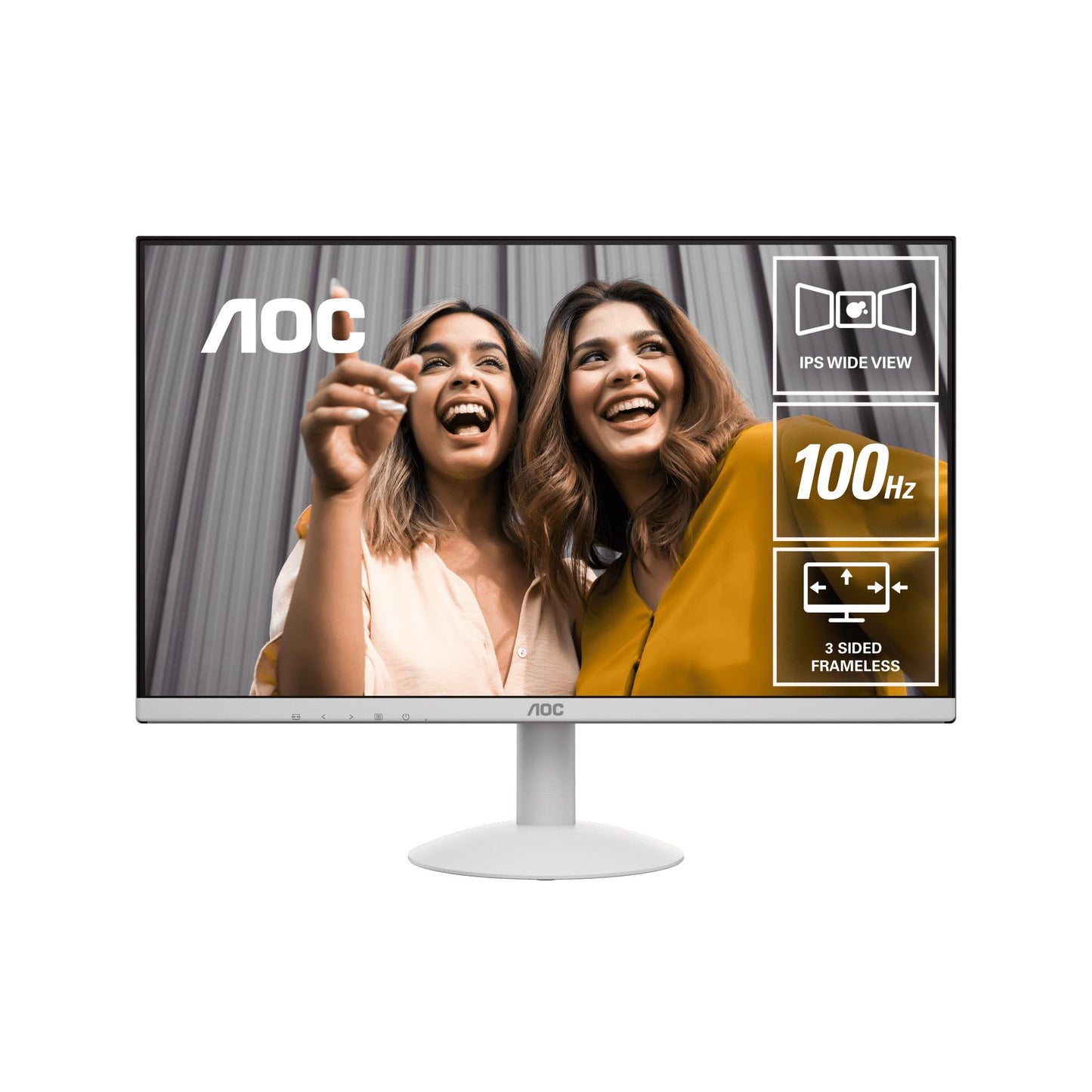 AOC 24B30H2/BW 23.8" FHD 120Hz IPS Ultra Slim Monitor (White)