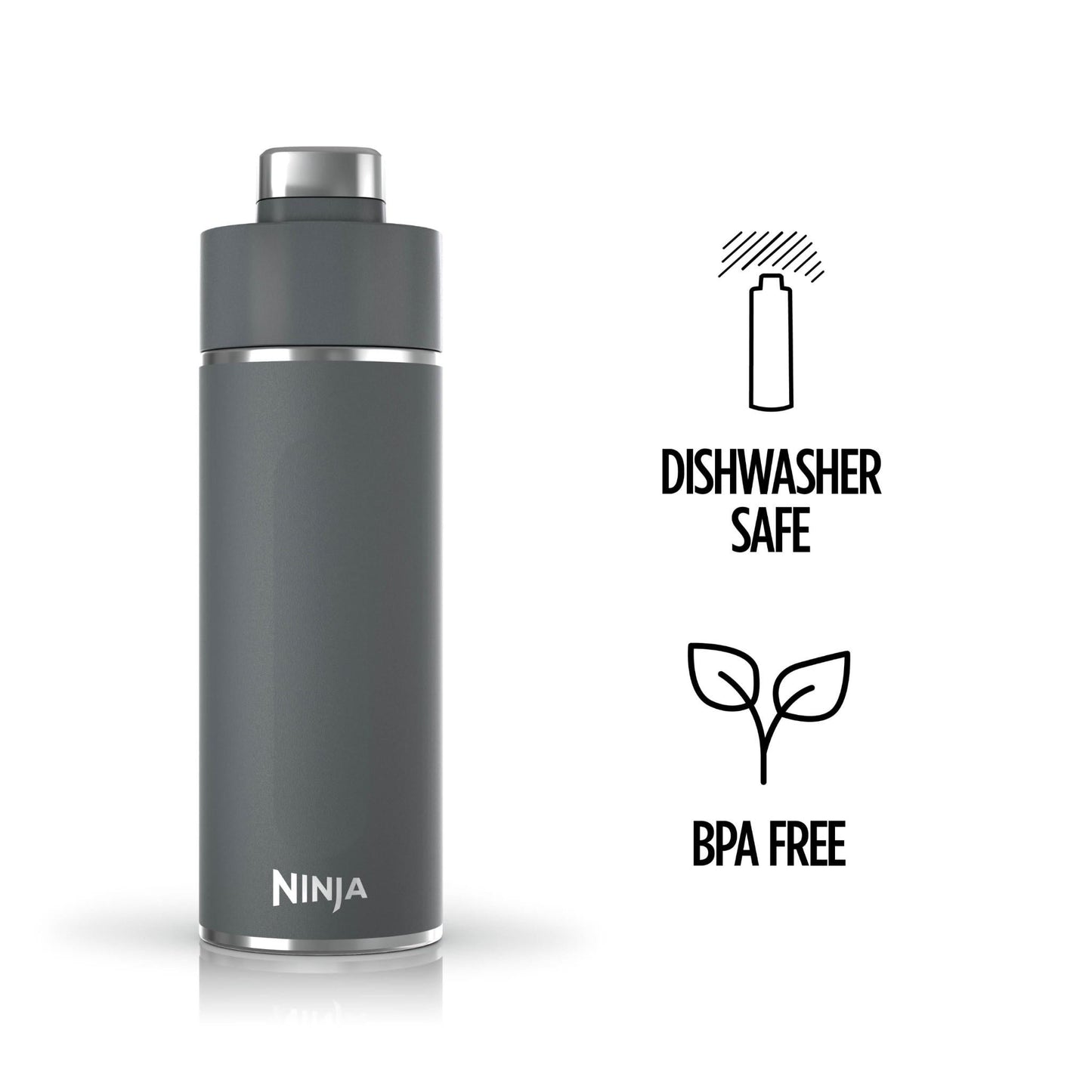 Ninja Thirsti 700ml Travel Bottle (Charcoal Grey)