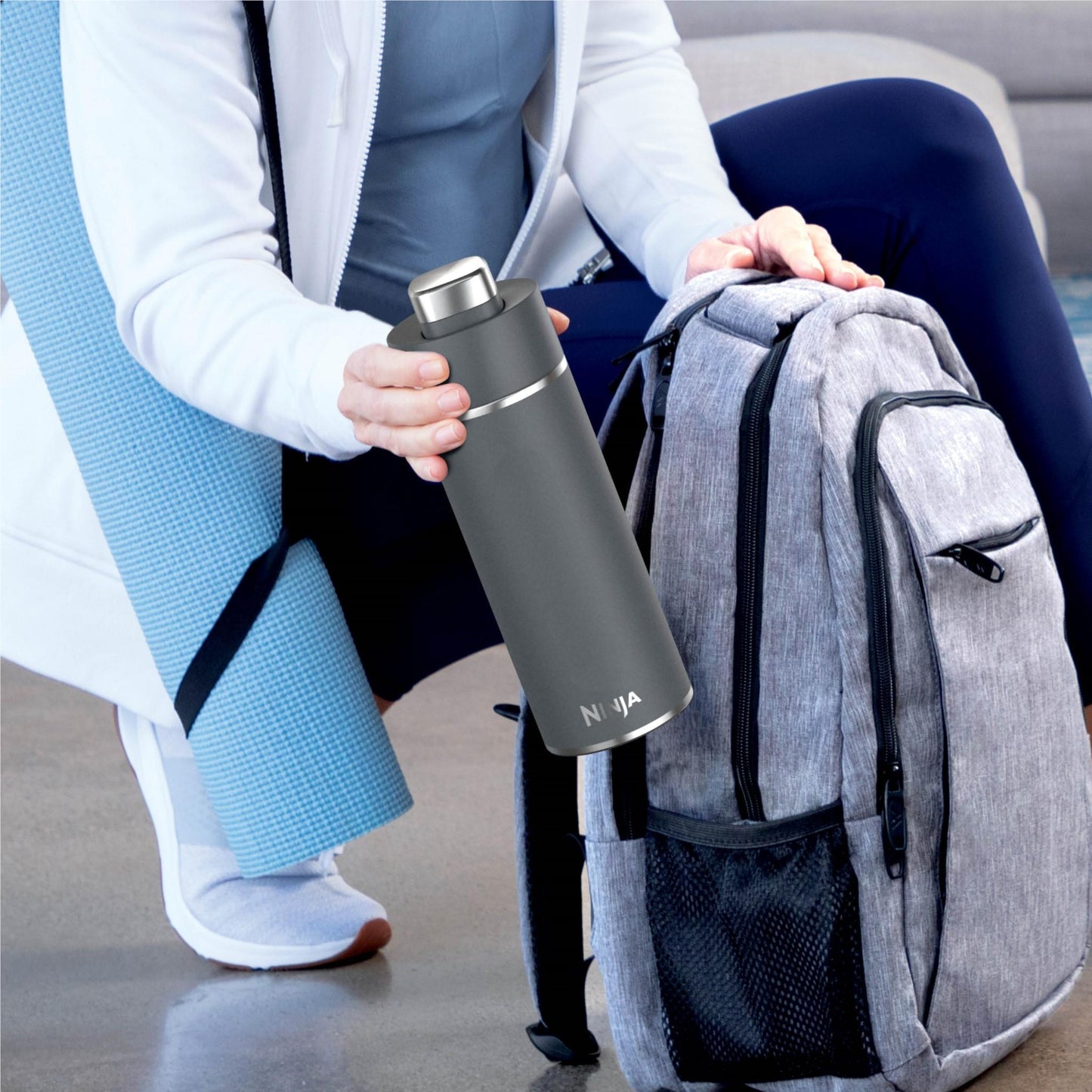 Ninja Thirsti 700ml Travel Bottle (Charcoal Grey)