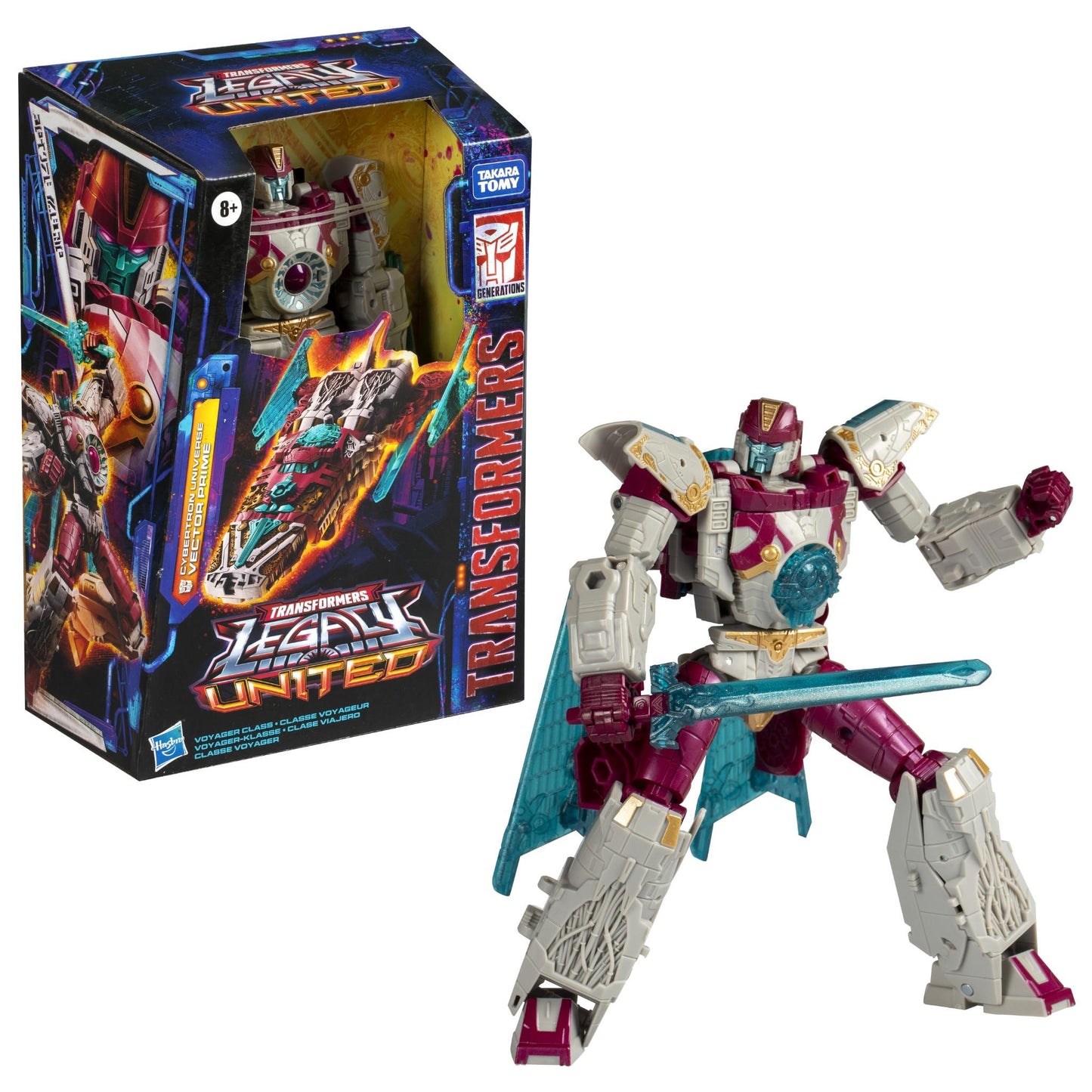 Transformers - Legacy United: Voyager Class Cybertron Universe Vector Prime Figure