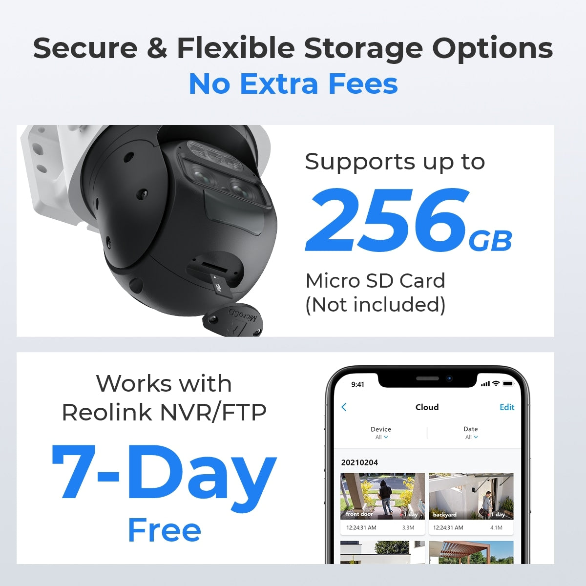 Reolink 2K+ WiFi Auto-Zoom Tracking Security Camera Battery/Solar Powered  , Trackmix+Solar Panel