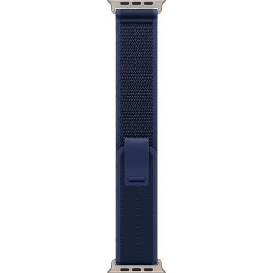 Apple Watch 49mm [Blue] Trail Loop [M/L] [Natural Titanium Finish]