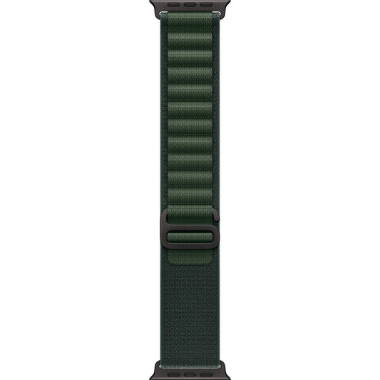 Apple Watch 49mm [Dark Green] Alpine Loop [Medium]- [Black Titanium Finish]