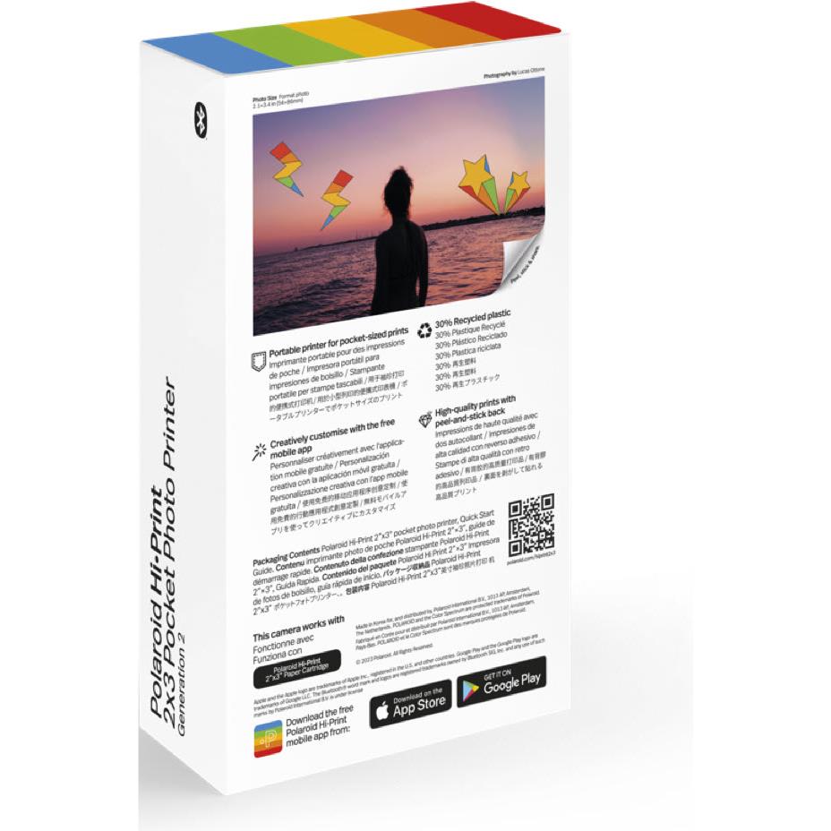 Polaroid HiPrint Gen 2 2x3 Pocket Photo Printer (White)
