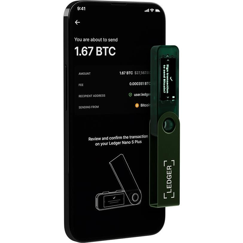 Ledger Nano S Plus Digital Wallet (Emeral Green)