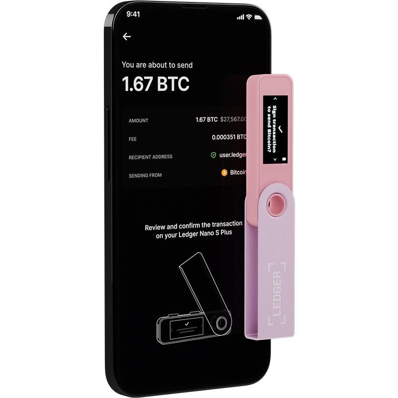 Ledger Nano S Plus Digital Wallet (Pastel Pink)