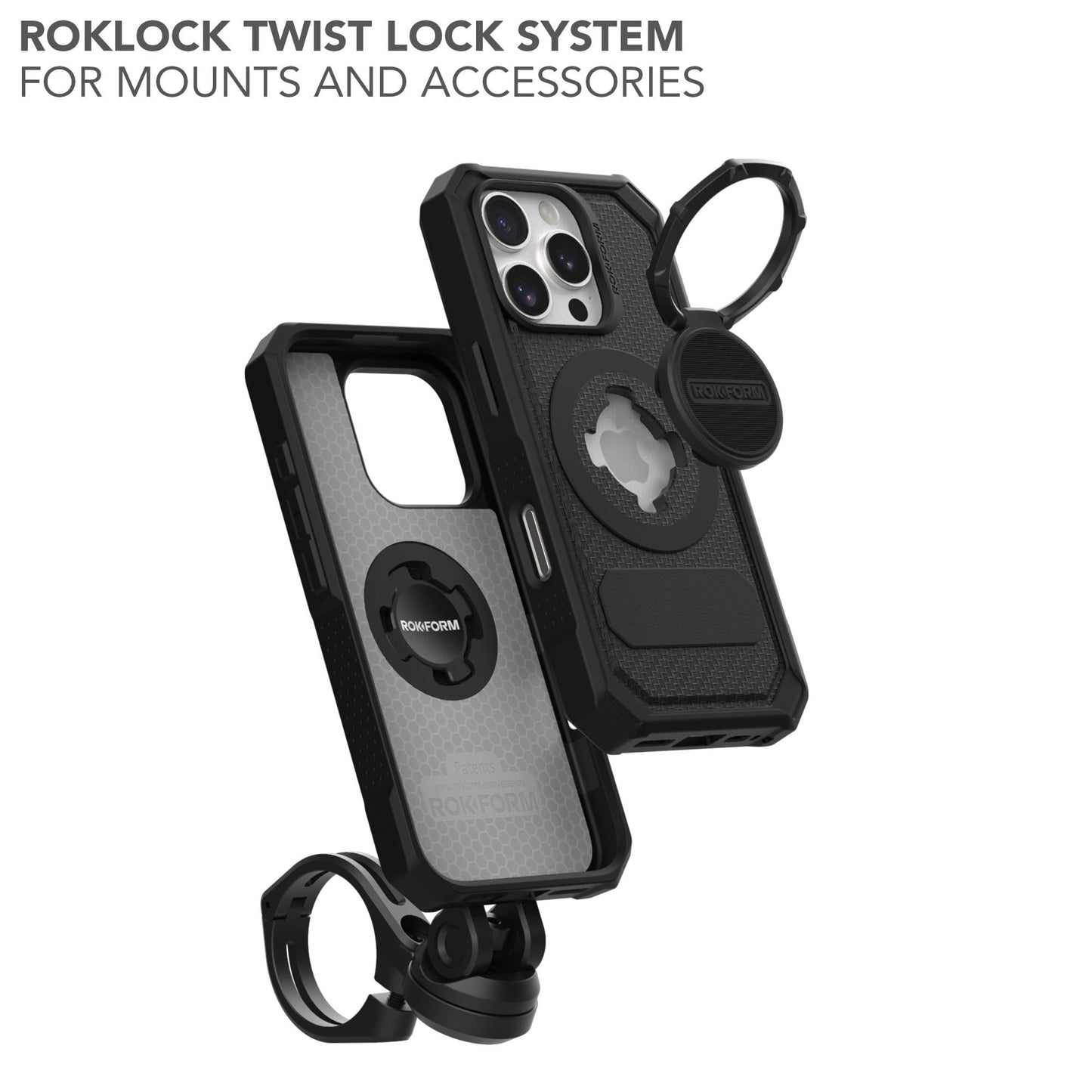 Rokform Rugged Case for iPhone 16 Pro (Black)