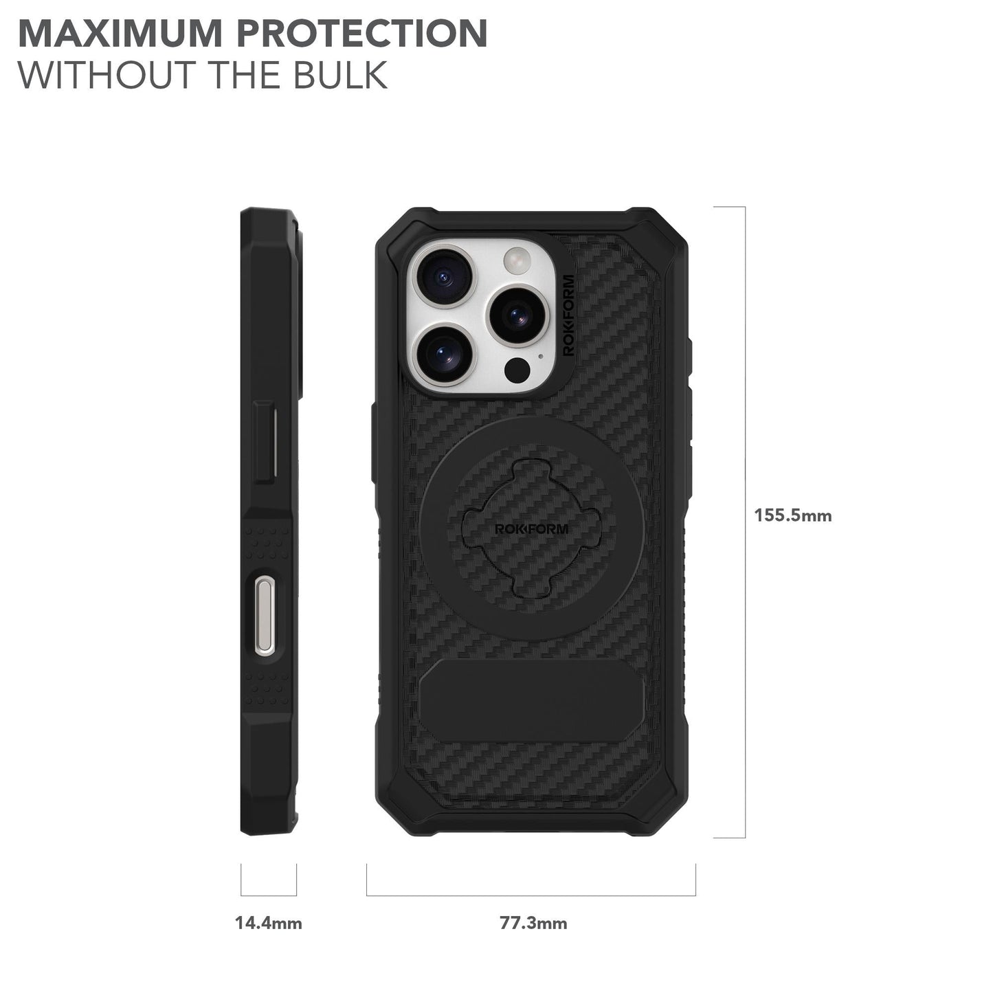Rokform Rugged Case for iPhone 16 Pro (Black)