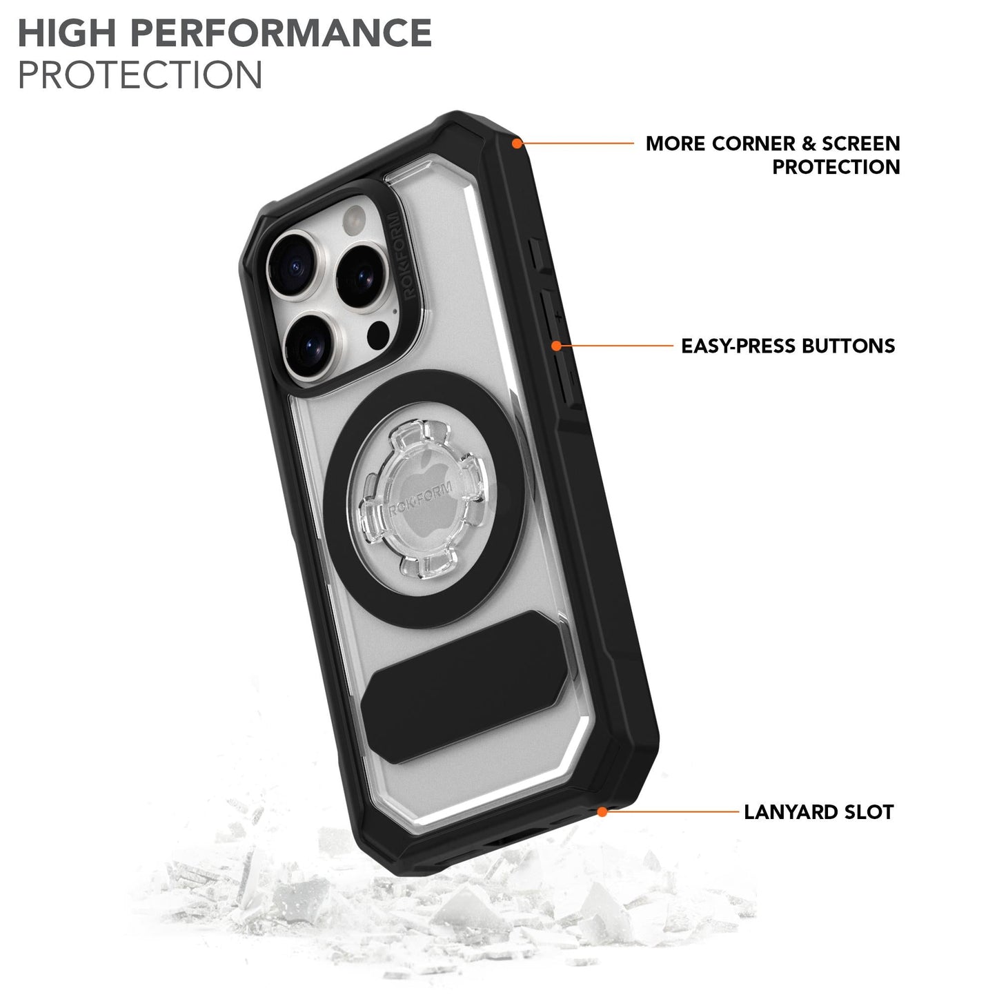 Rokform Crystal Case for iPhone 16 Pro (Clear)