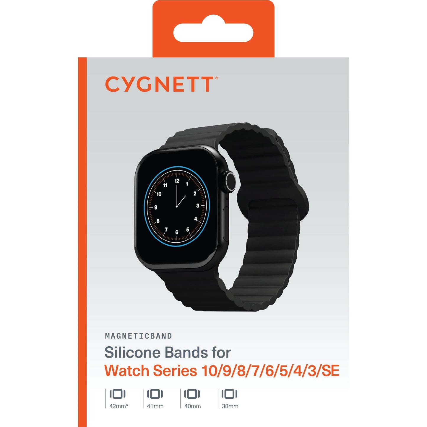 Cygnett Magnetic Band for Apple Watch 3/4/5/6/7/8/9/10/SE [38/40/41/42mm] (Black)