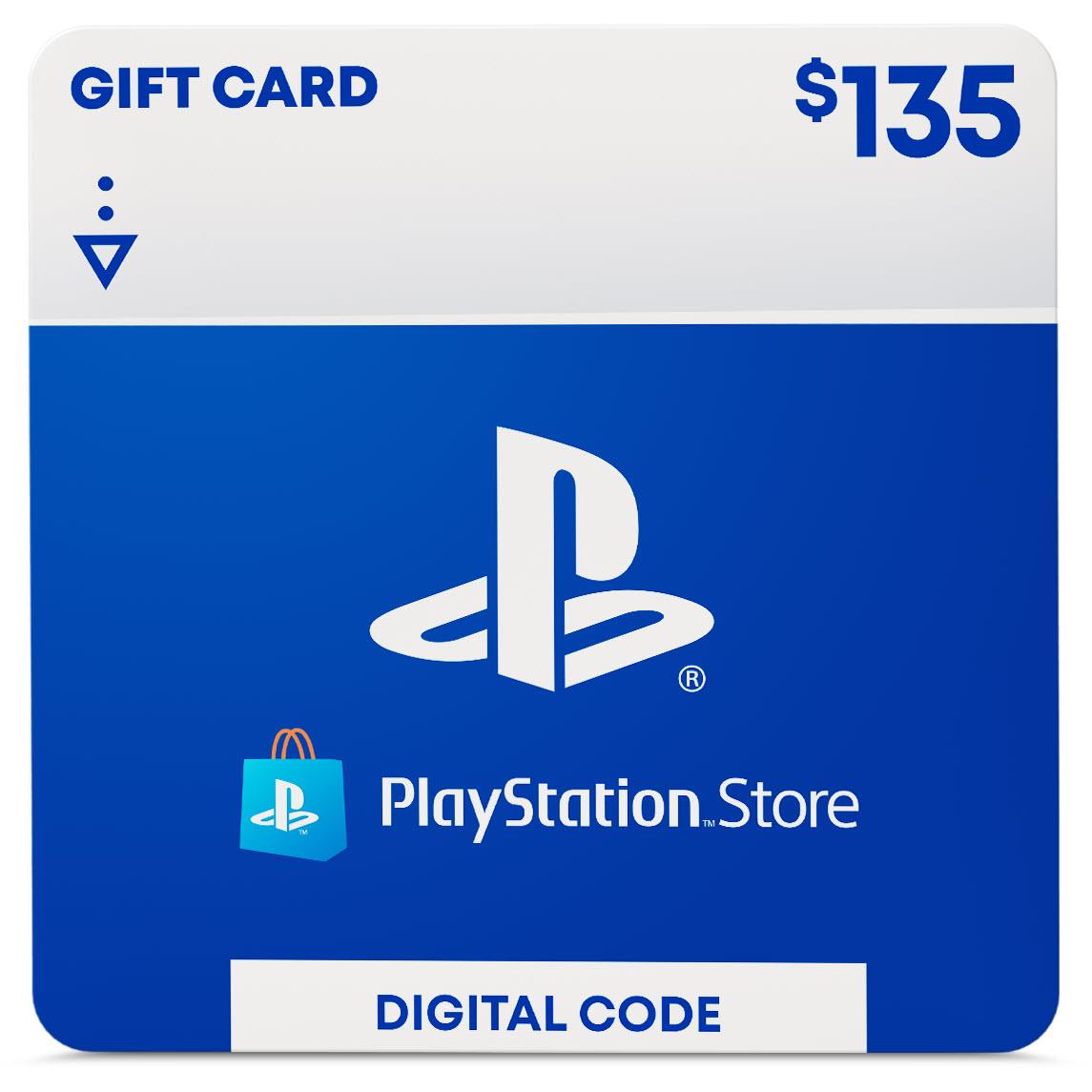 PlayStation Store Wallet $135 Gift Card (Digital Download)