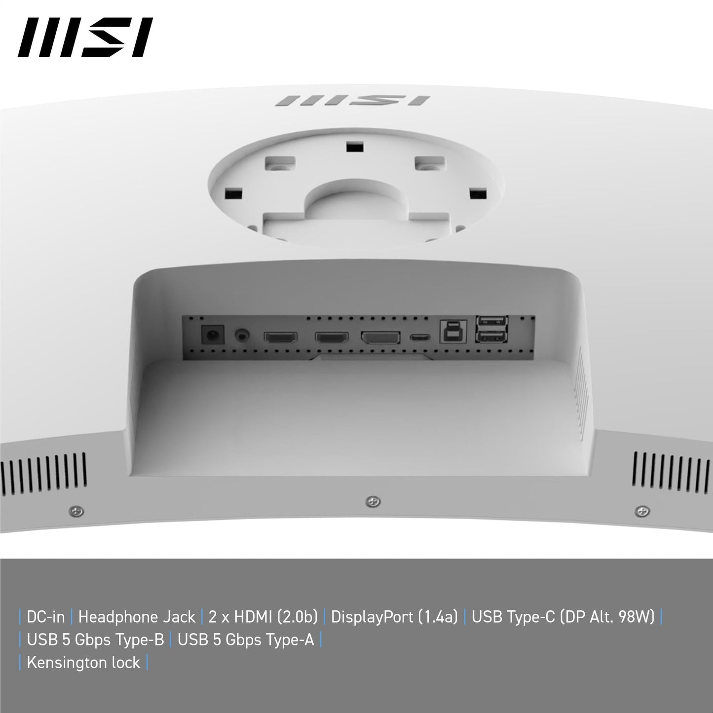MSI Modern MD342CQPW 34" UWQHD 120Hz USB-C 98W Curved Professional Monitor (White)